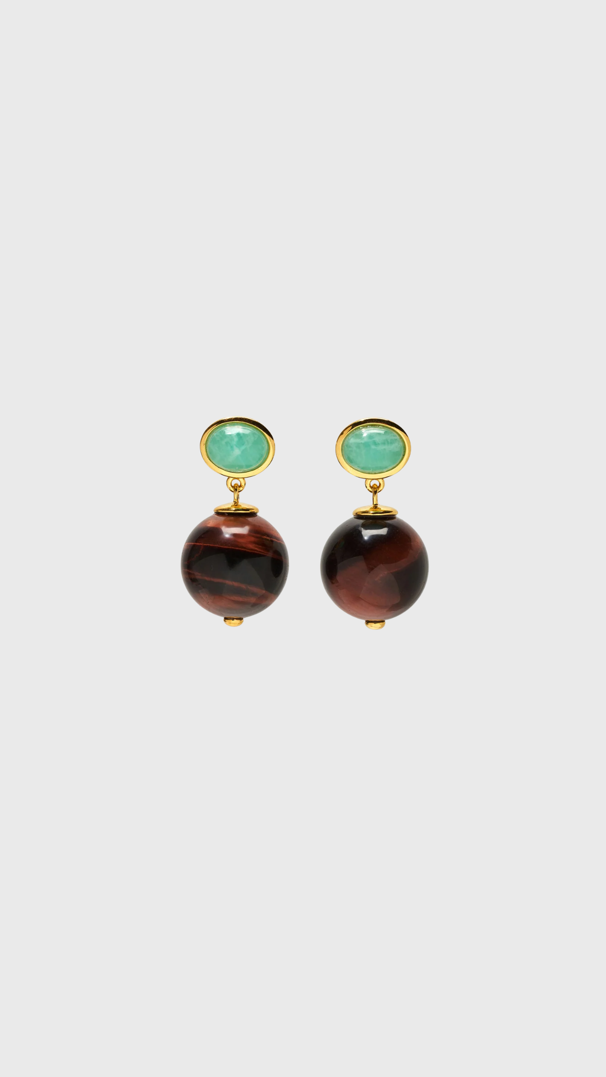 Lizzie Fortunato Umbria Earrings in Tiger's Eye