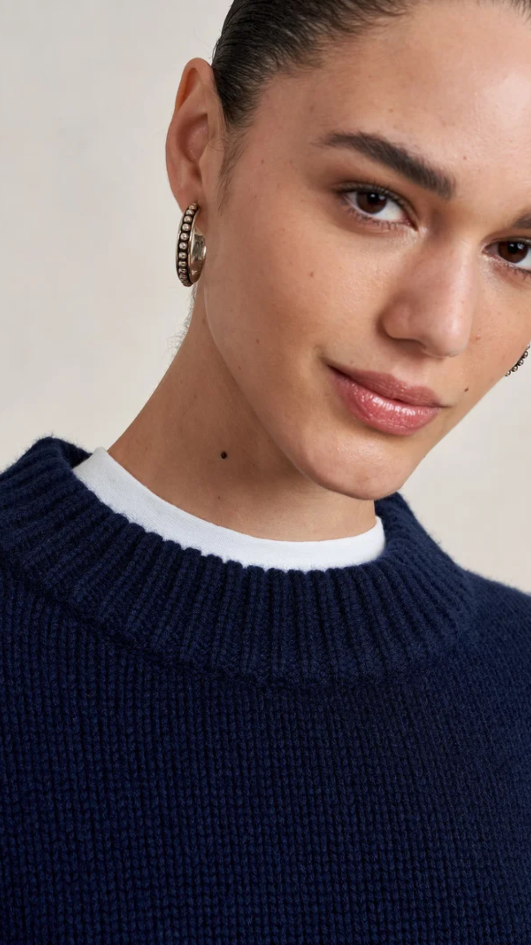 La Ligne Solid Mini Marin Sweater in Navy