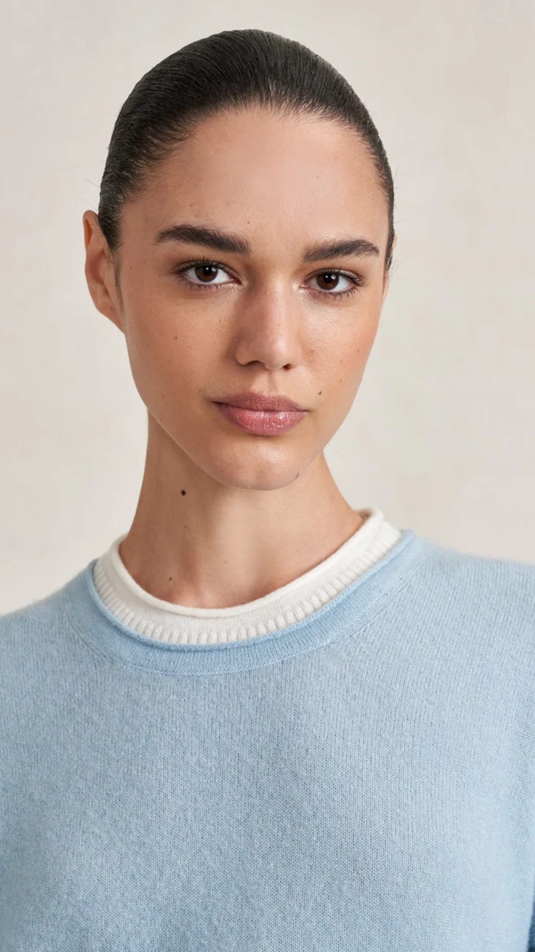 La Ligne Dominick Sweater in Sky Blue/Ivory