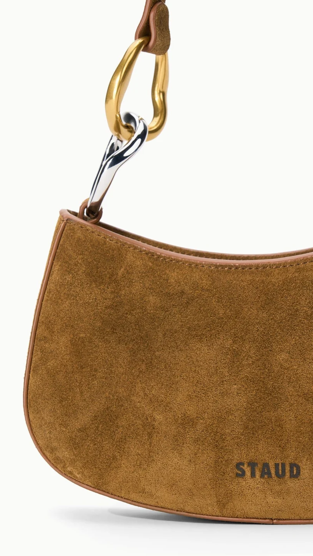 Staud Ollie Suede Bag in Cigar