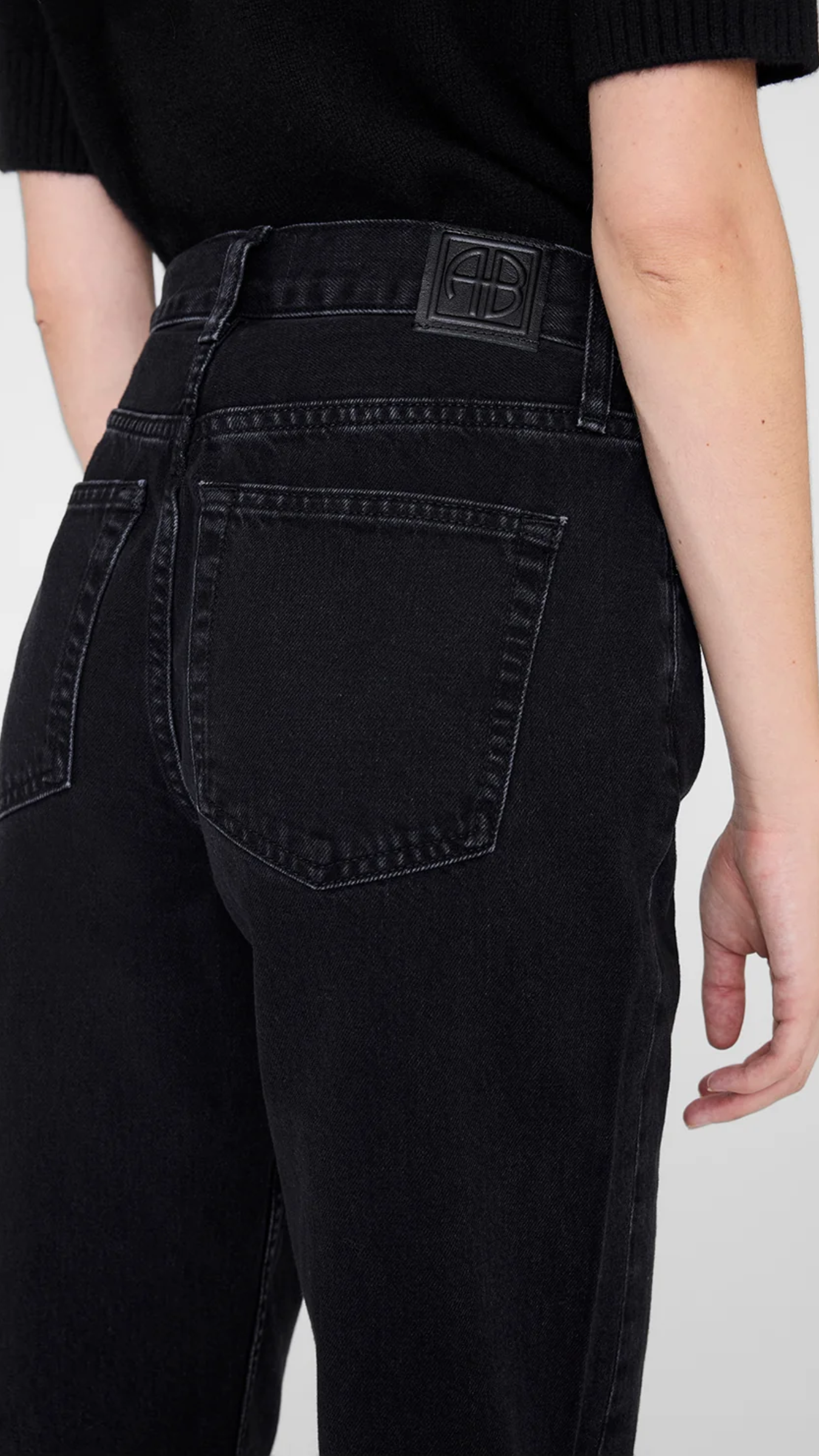 Anine Bing Roy Jean in Vintage Black
