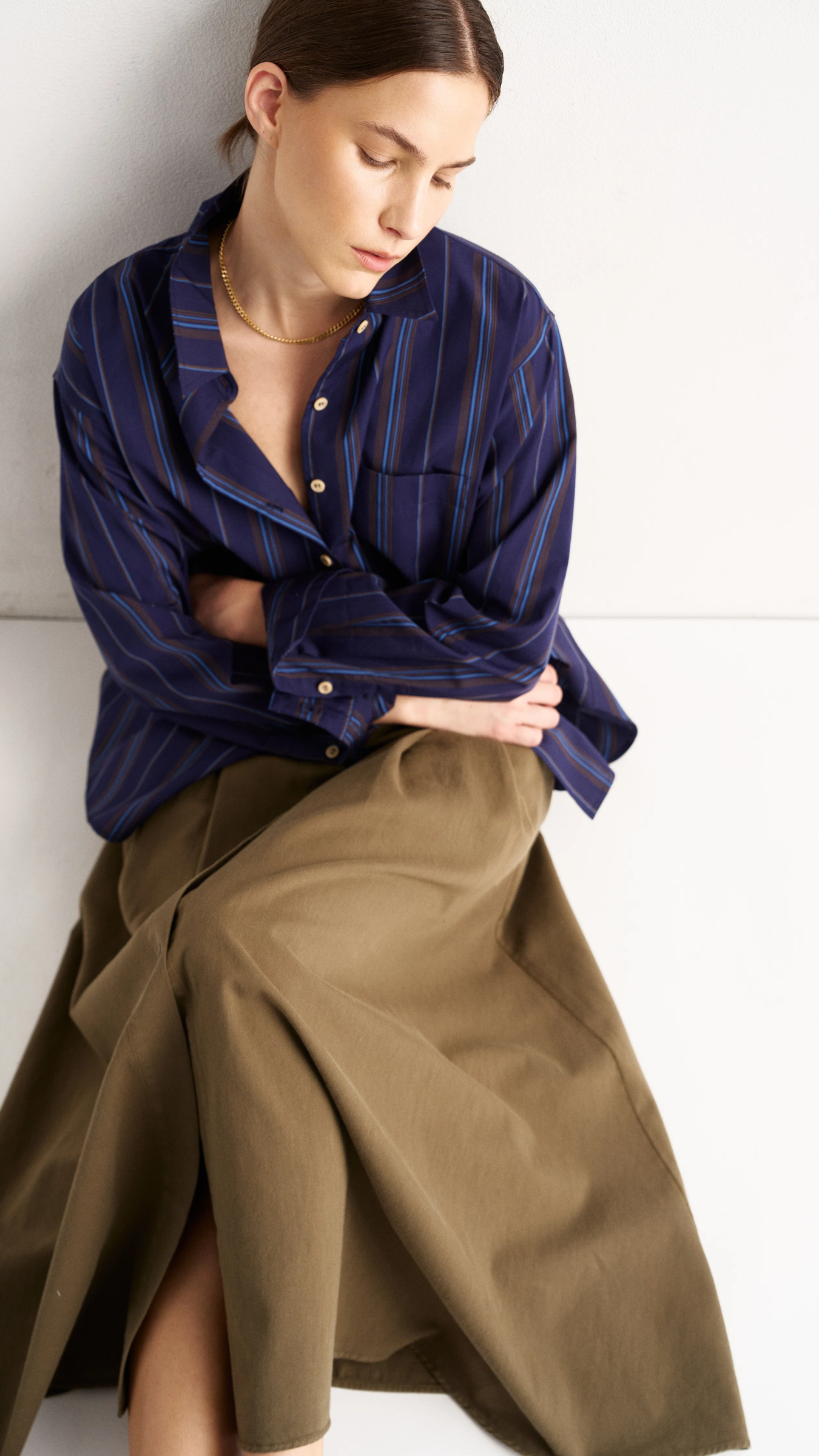 Jamie Haller The Weekend Shirt in Royal Stripe
