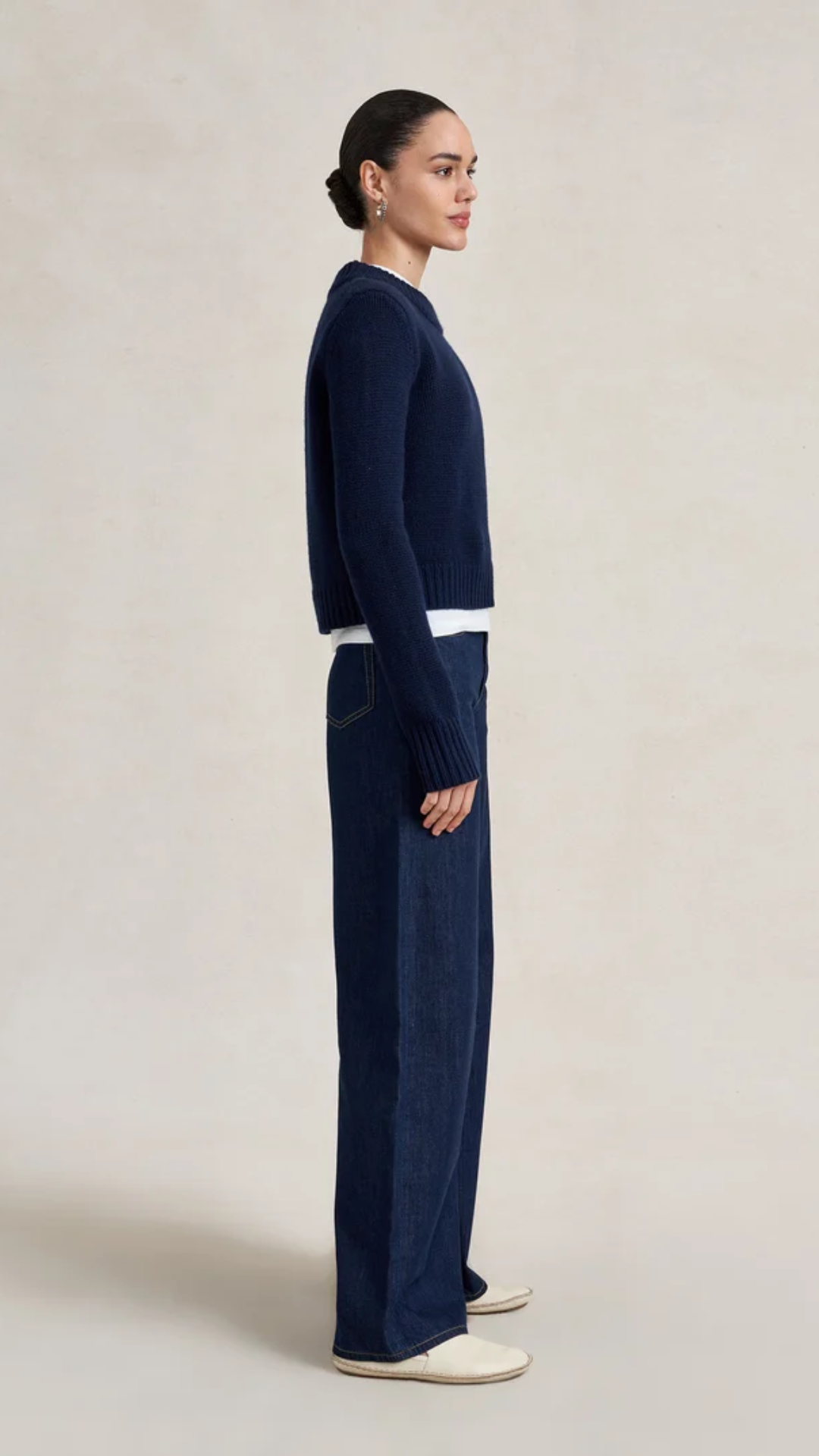 La Ligne Solid Mini Marin Sweater in Navy