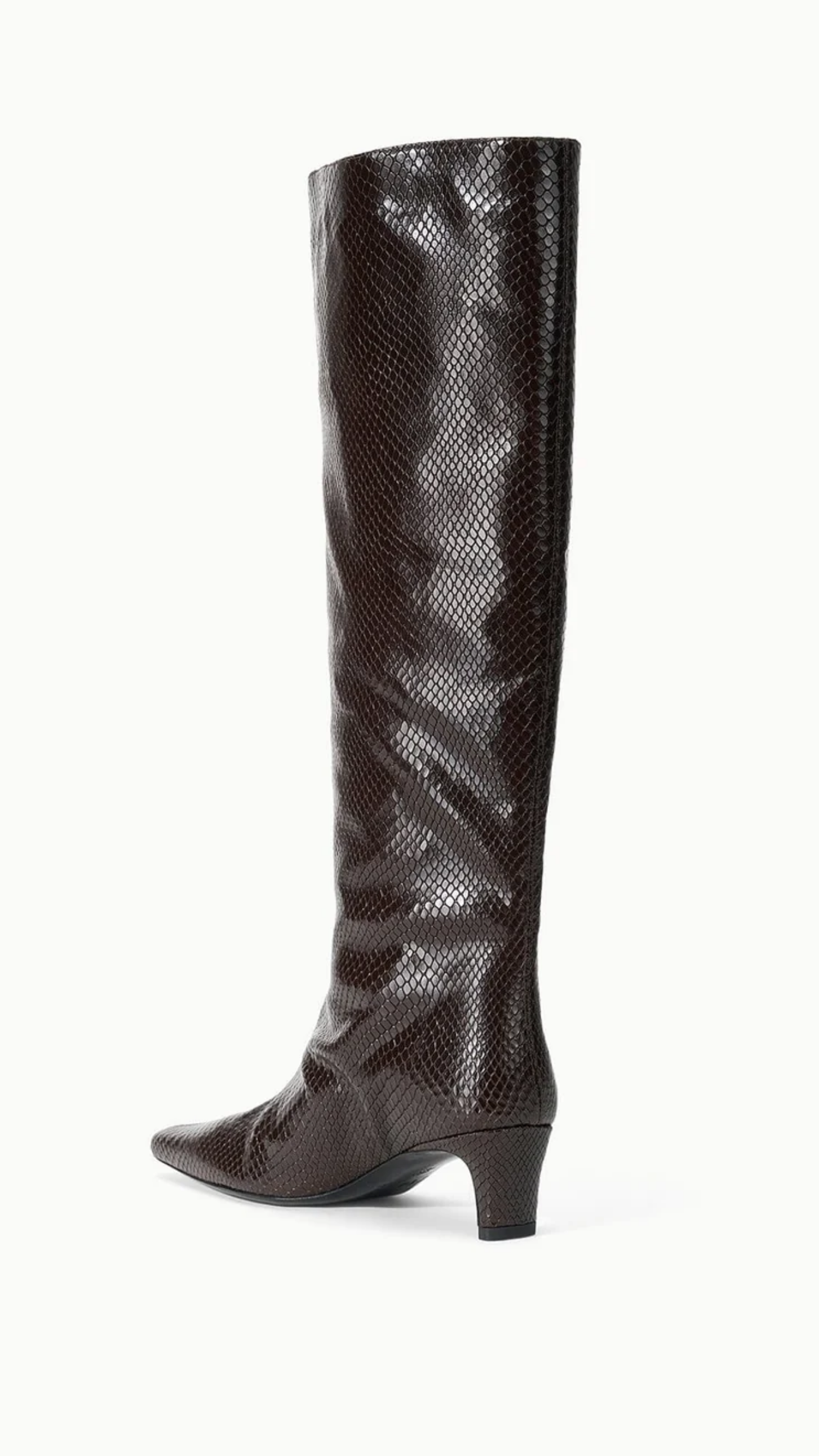 Staud Wally Boot in Espresso Snake