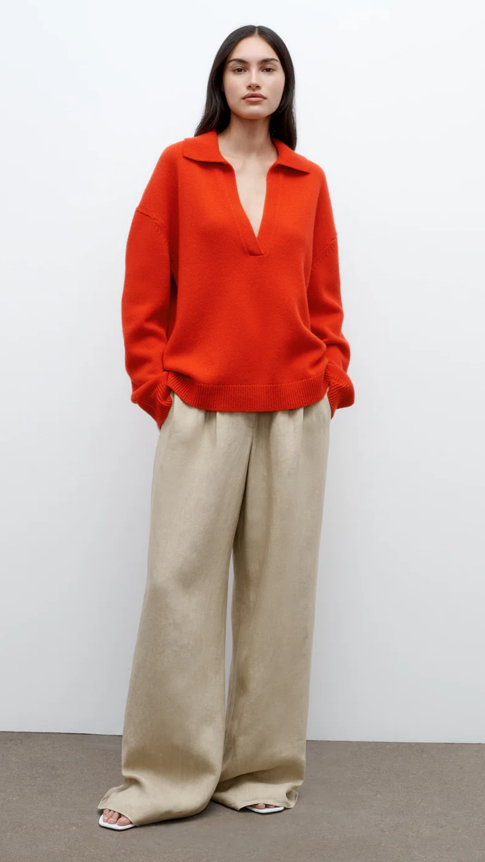 TWP Boy Henley Top in Summer Tomato