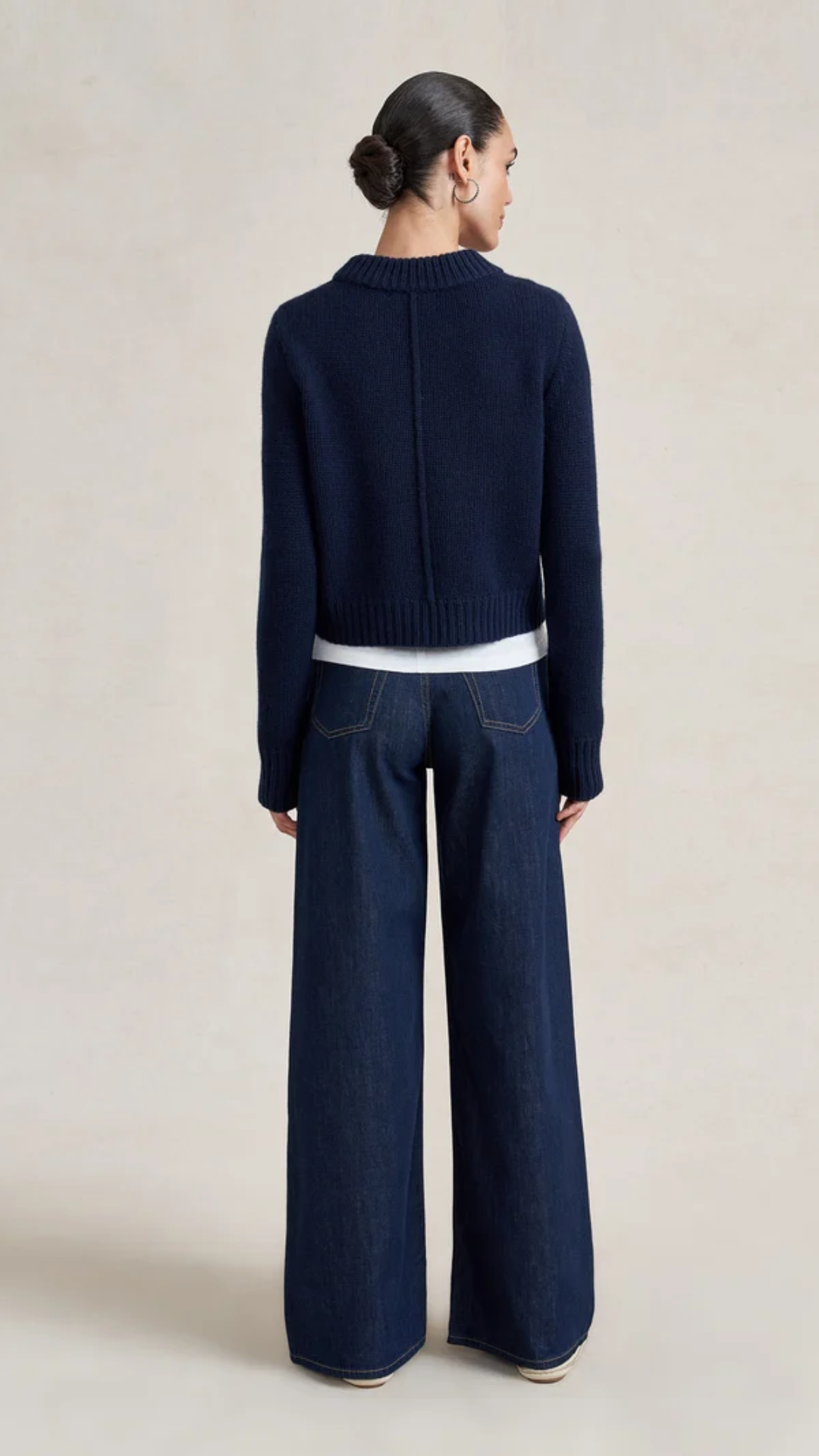 La Ligne Solid Mini Marin Sweater in Navy