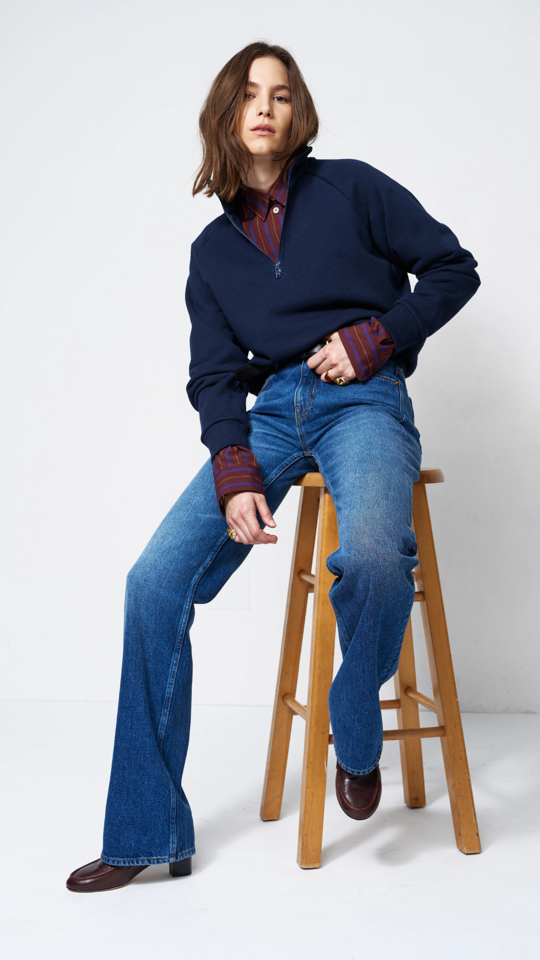 Jamie Haller The Quarter Zip in Navy