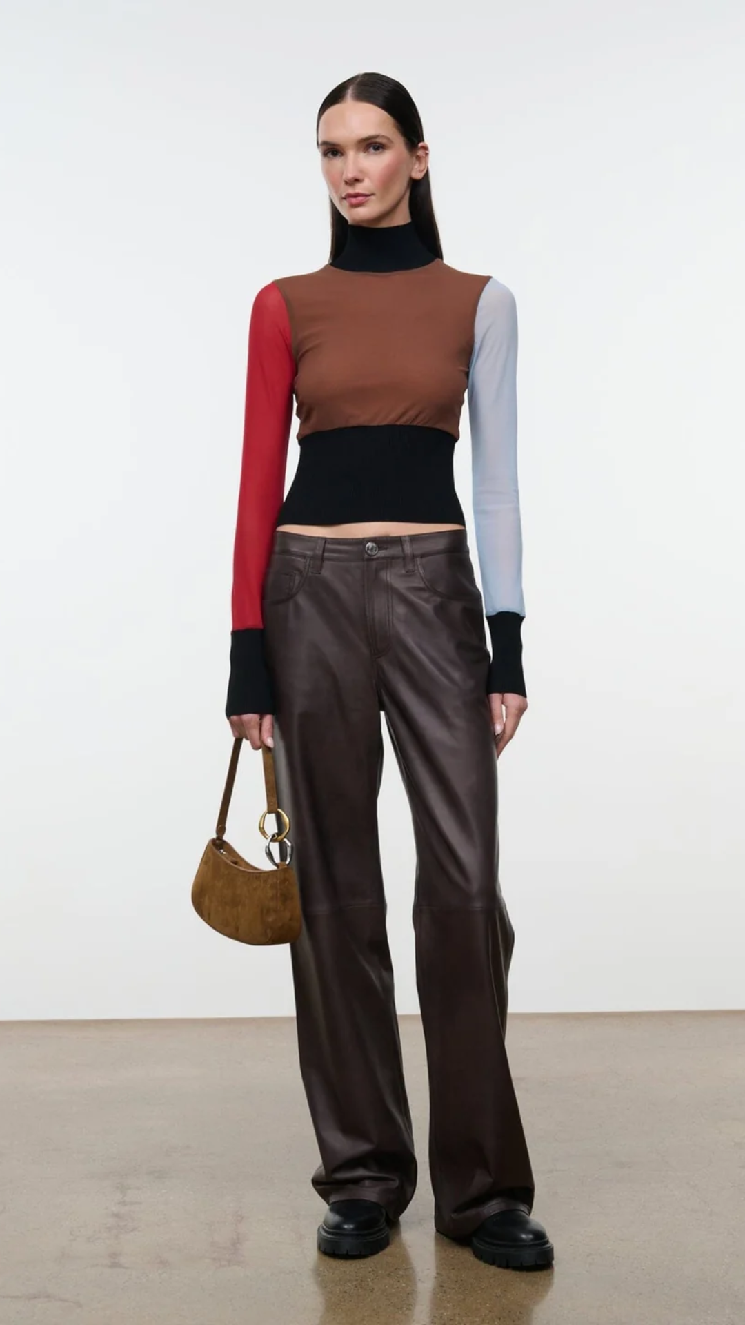 Staud Ollie Suede Bag in Cigar