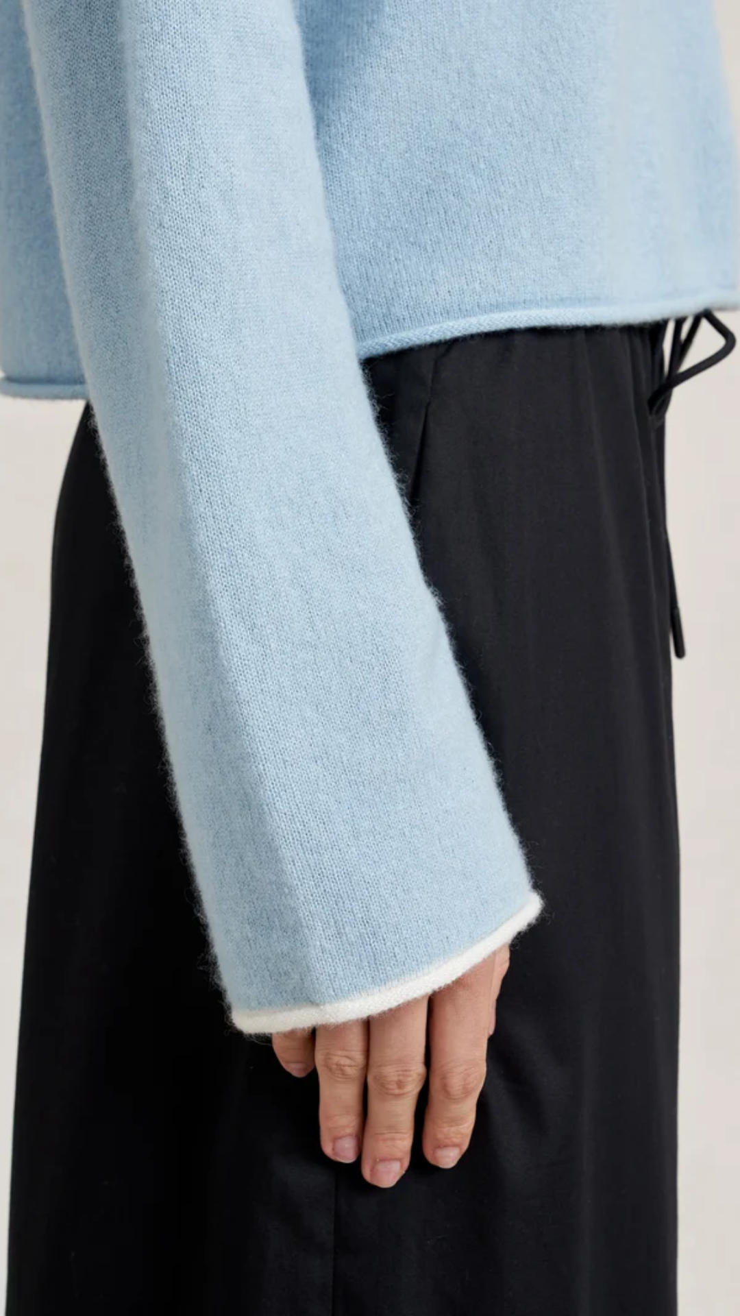 La Ligne Dominick Sweater in Sky Blue/Ivory