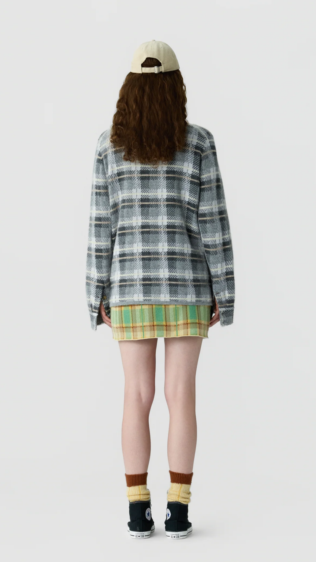 Guest in Residence Plaid Work Shirt in Heather Grey Combo