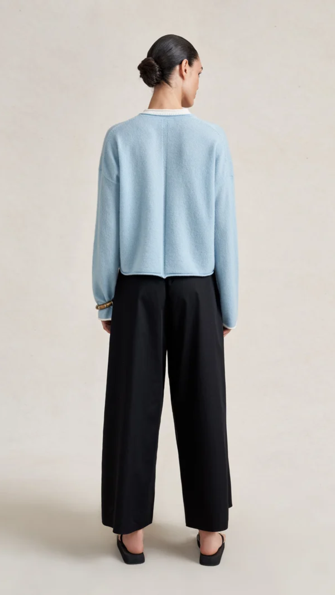La Ligne Dominick Sweater in Sky Blue/Ivory