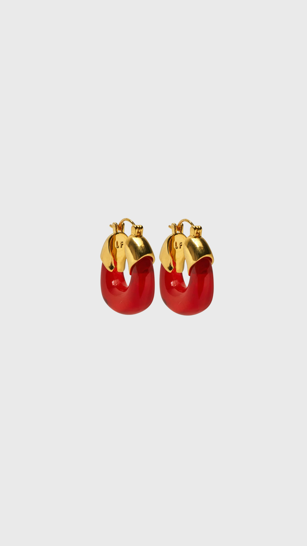 Lizzie Fortunato Mini Organic Hoops in Cherry