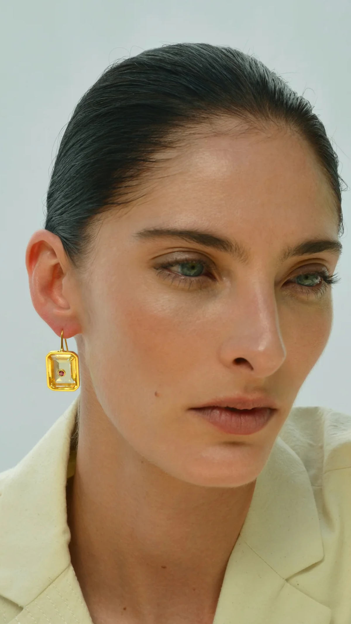 Lizzie Fortunato Tile Earrings in Citrine
