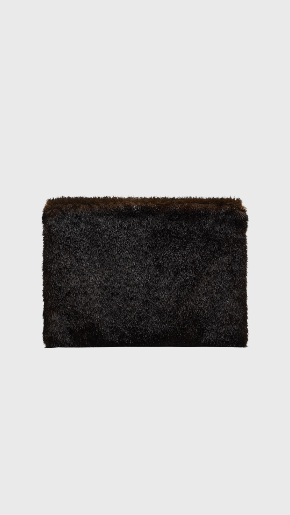 Loulou de Saison Flint Faux Fur Clutch in Grizzly