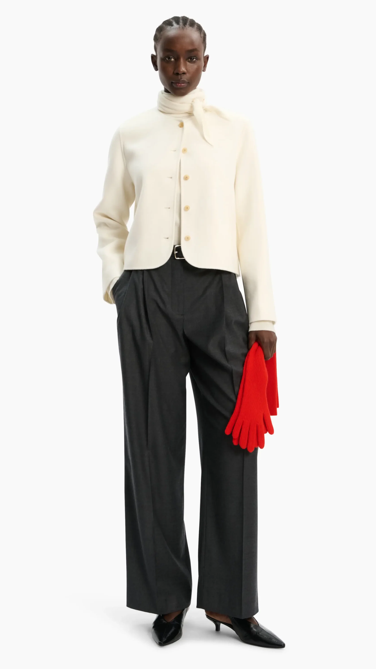 Arch4 Sandbanks Woven Cashmere Jacket in Ivory