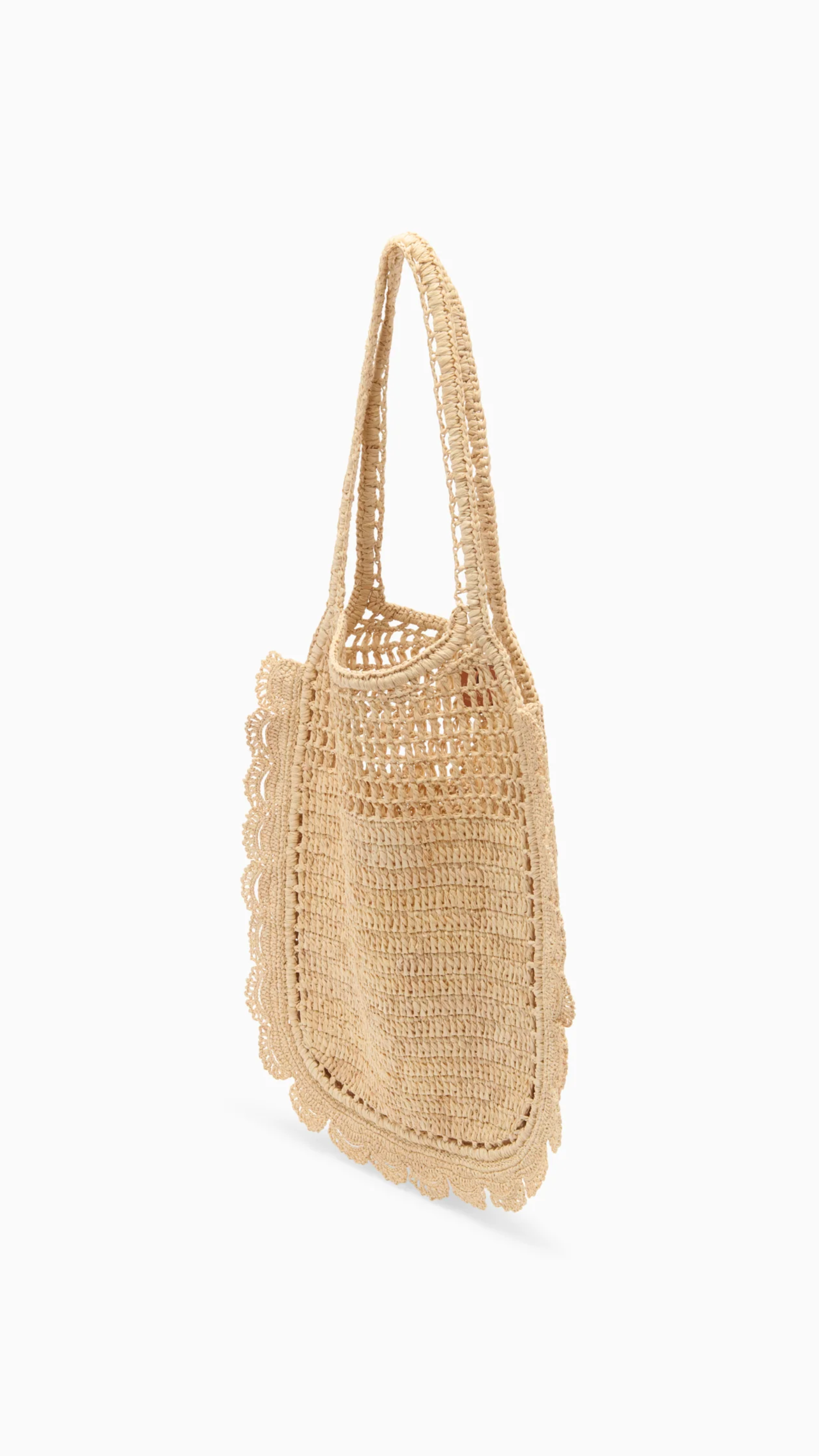 Ulla Johnson Marina Raffia Flat Tote in Natural
