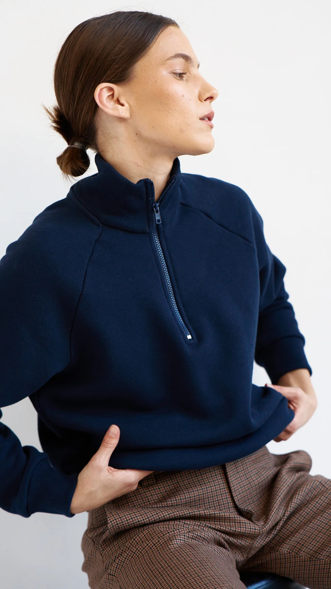 Jamie Haller The Quarter Zip in Navy