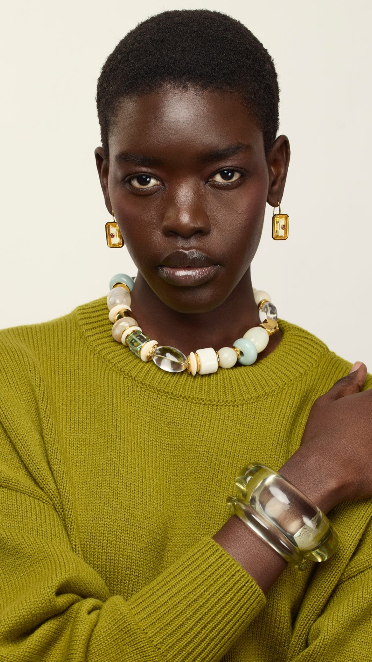 Lizzie Fortunato Tile Earrings in Citrine