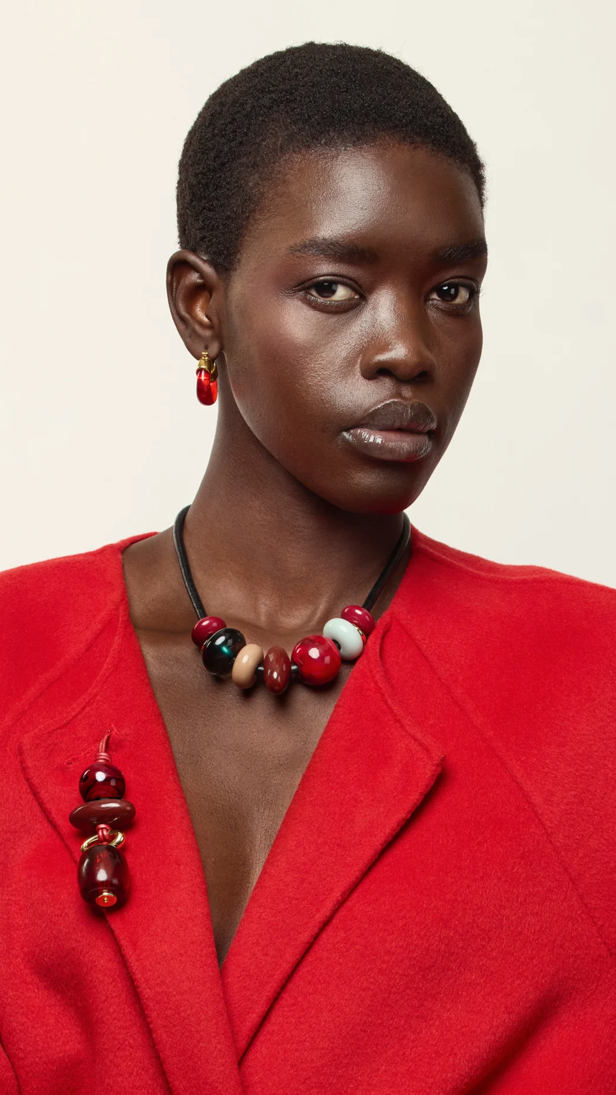 Lizzie Fortunato Mini Organic Hoops in Cherry