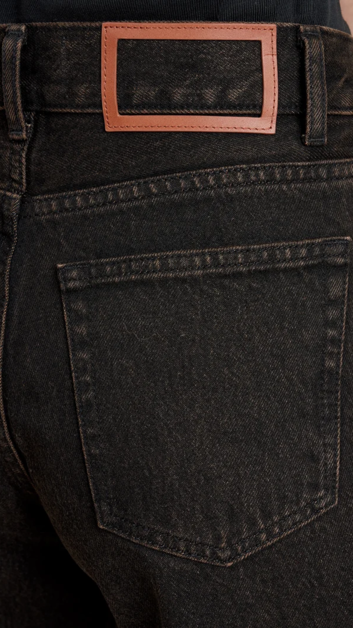 La Ligne The Marilyn Mid-Rise Barrel Jean in Chocolate Acid