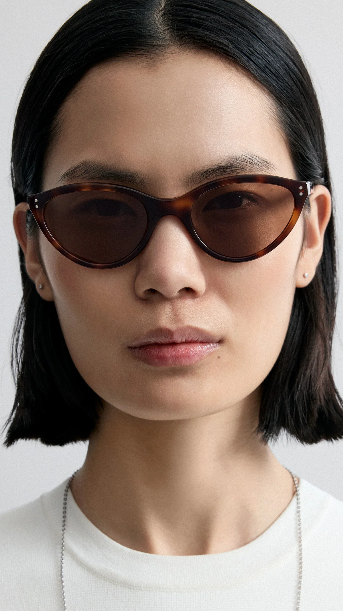 Toteme Cateye Sunglasses in Dark Havana