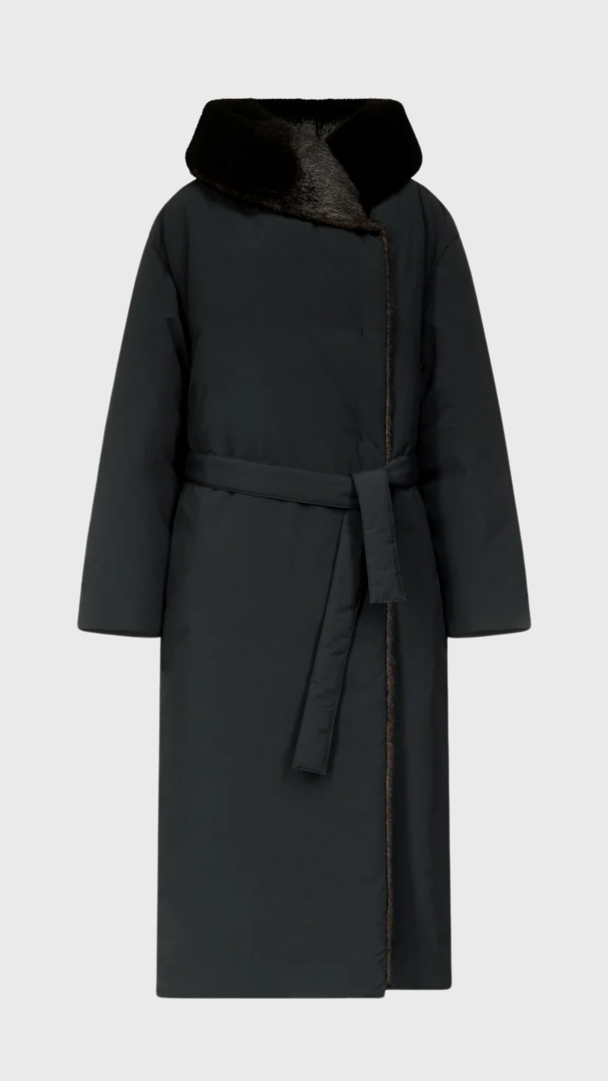 Loulou de Saison Darcy Puffer Coat in Black Grizzly