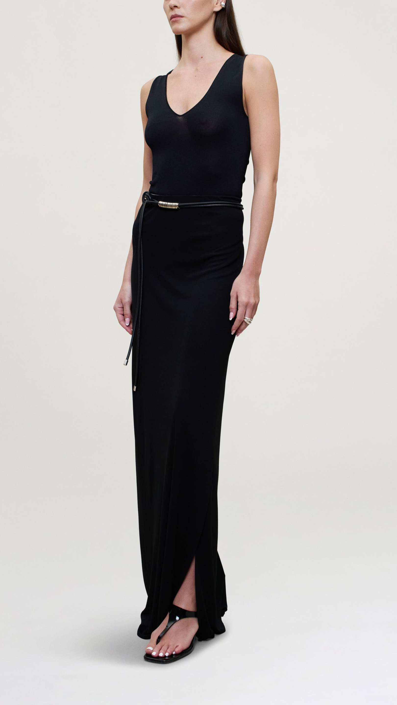 Kallmeyer Noor Matte Jersey Tube Skirt in Black