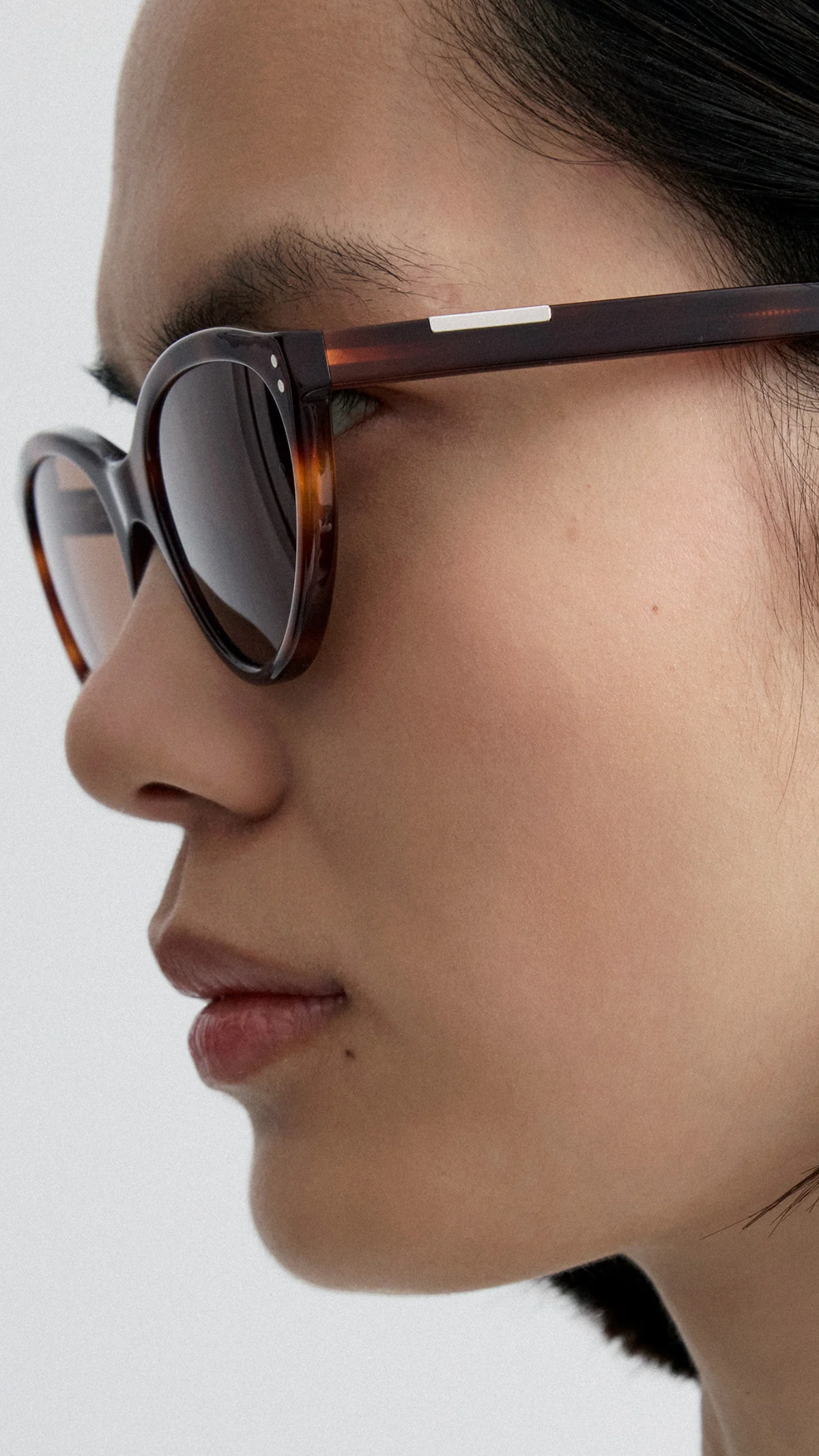 Toteme Cateye Sunglasses in Dark Havana