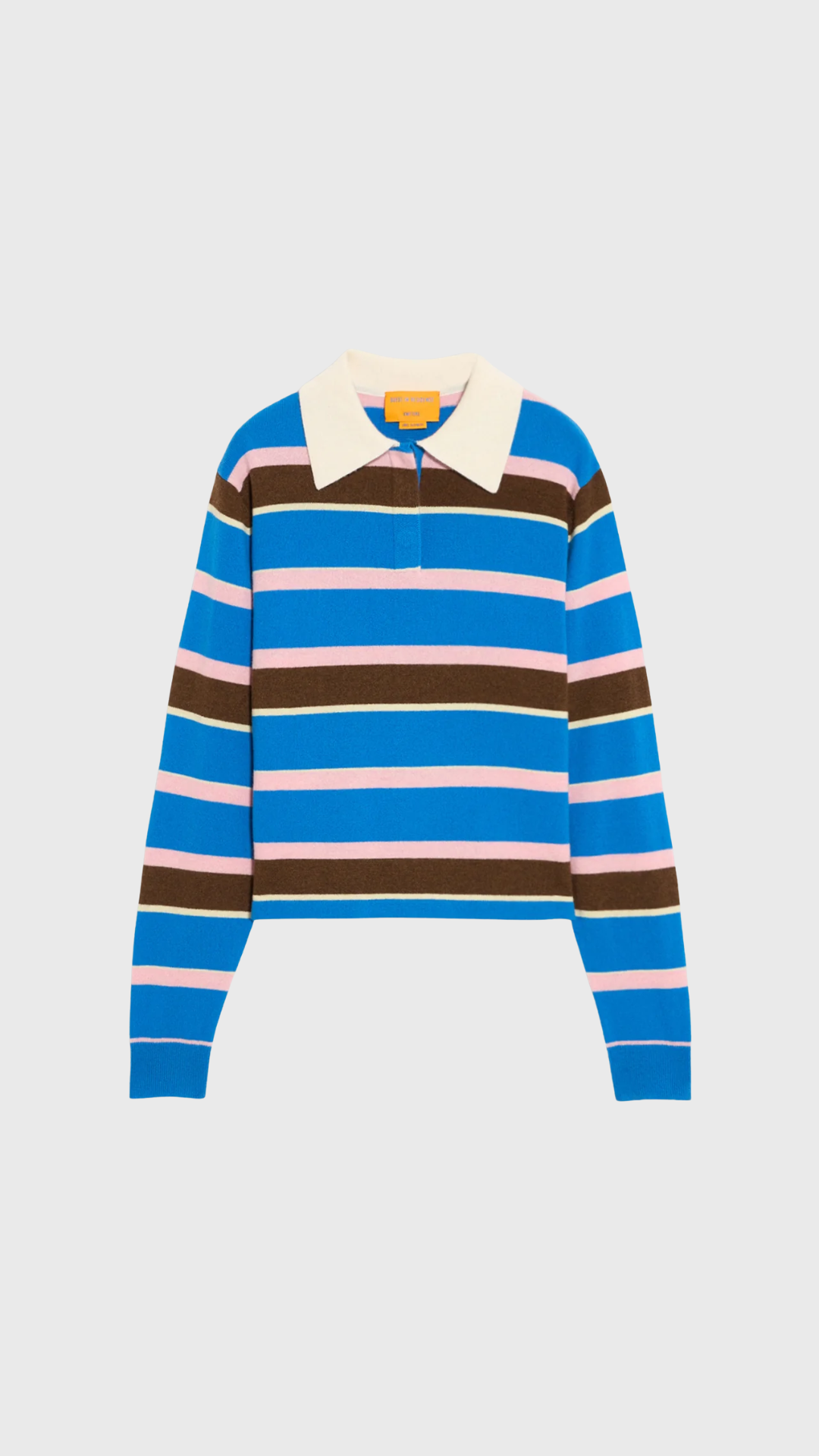 Guest in Residence Cropped Stripe Rugby Sweater in Twilight