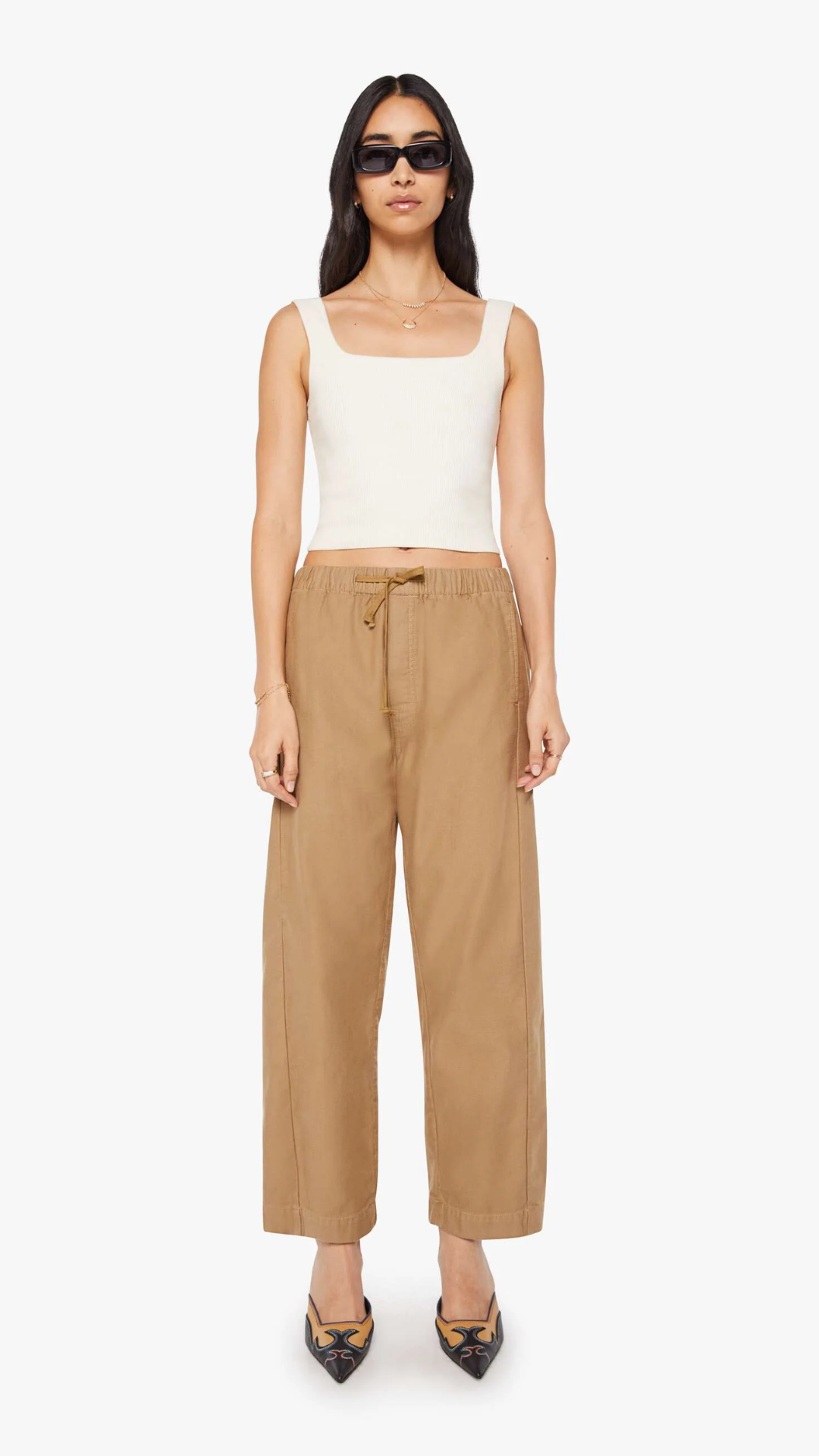 Mother Drawn Half Pipe Ankle Pant in Sir Yes Sir Chipmunk