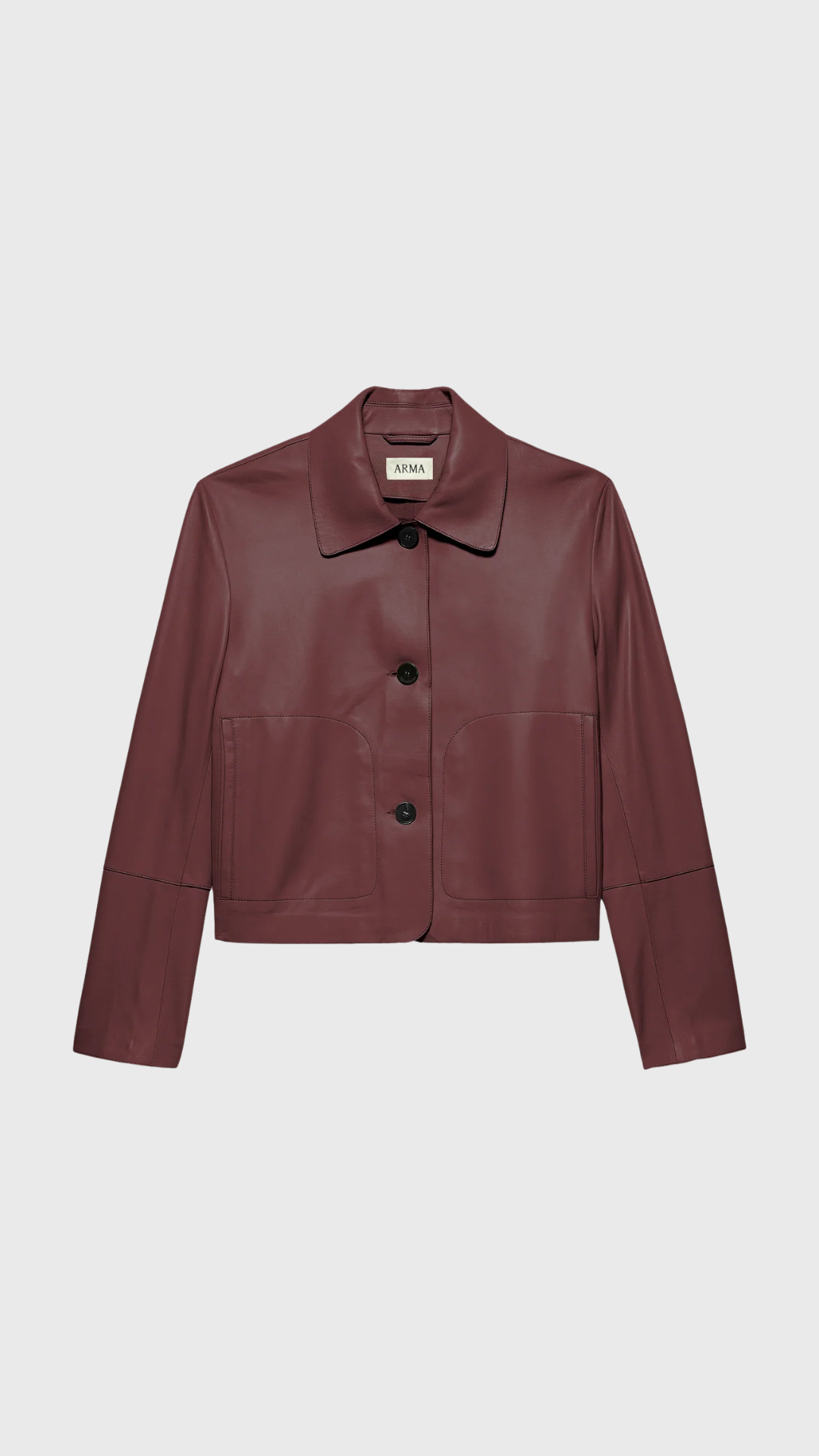 Arma Emy Leather Jacket in Mahogany