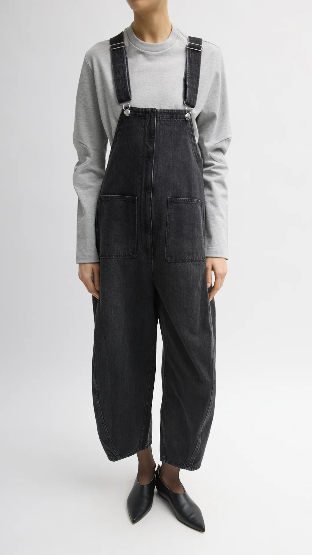 Tibi Vintage Denim Jumpsuit in Black