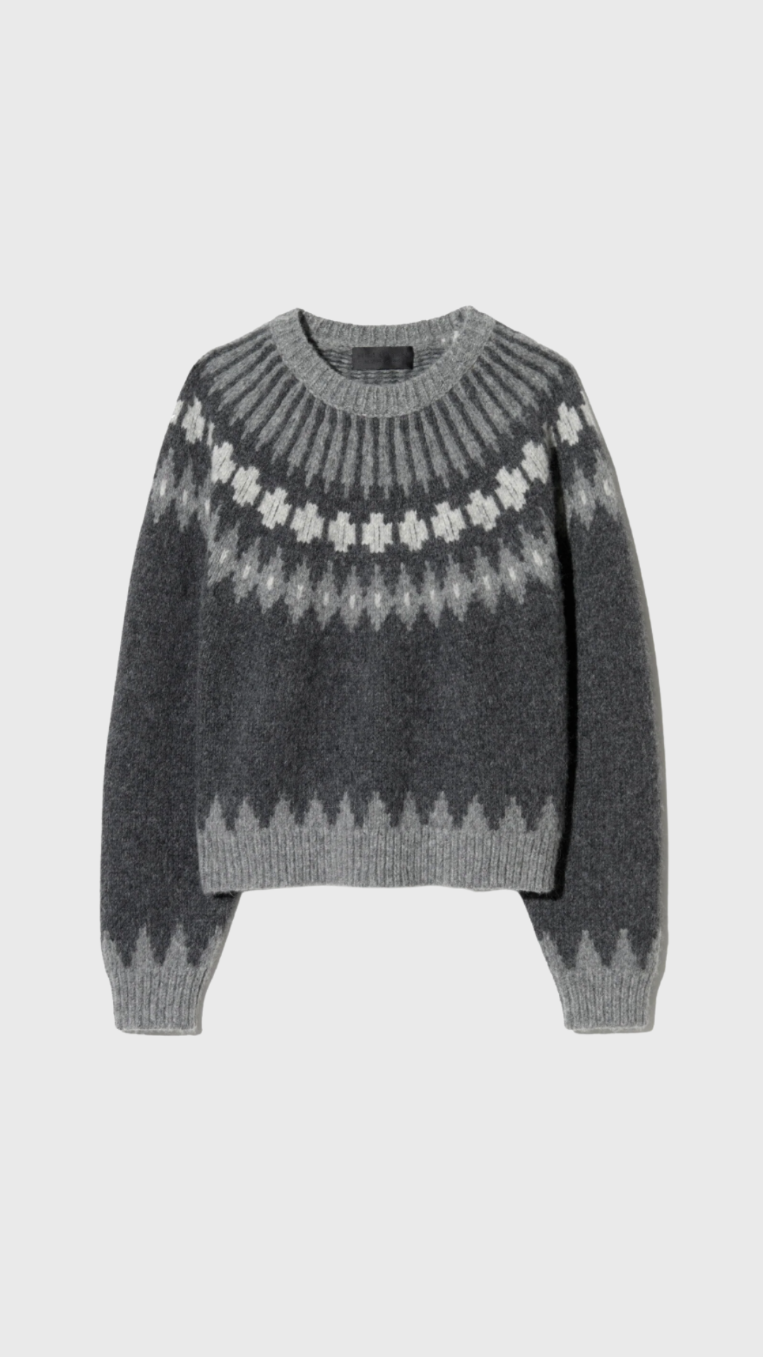 Nili Lotan Alena Sweater in Dark Grey Melange