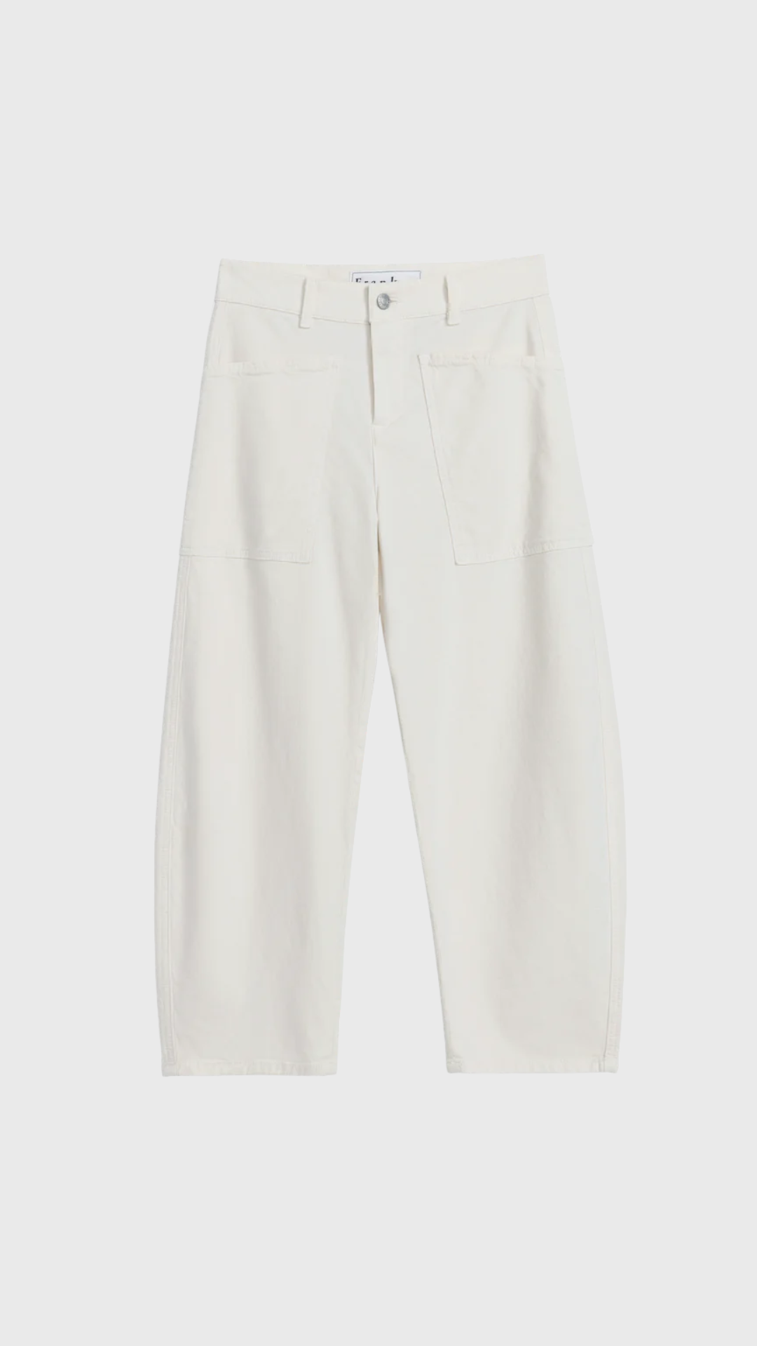 Frank & Eileen Bray Twill Barrel Pant in Chalk