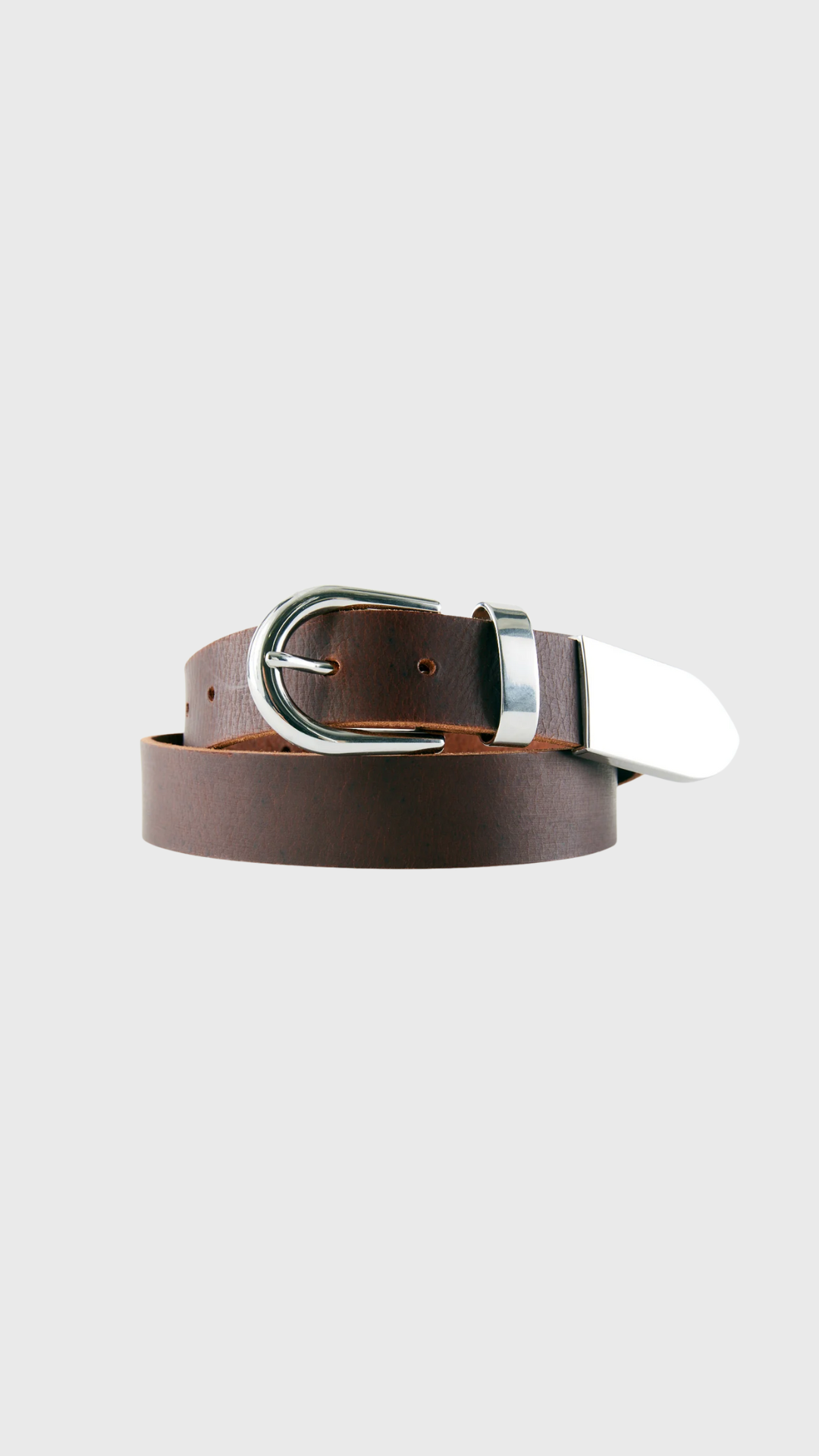 Tibi Carlos Leather Belt in Brown