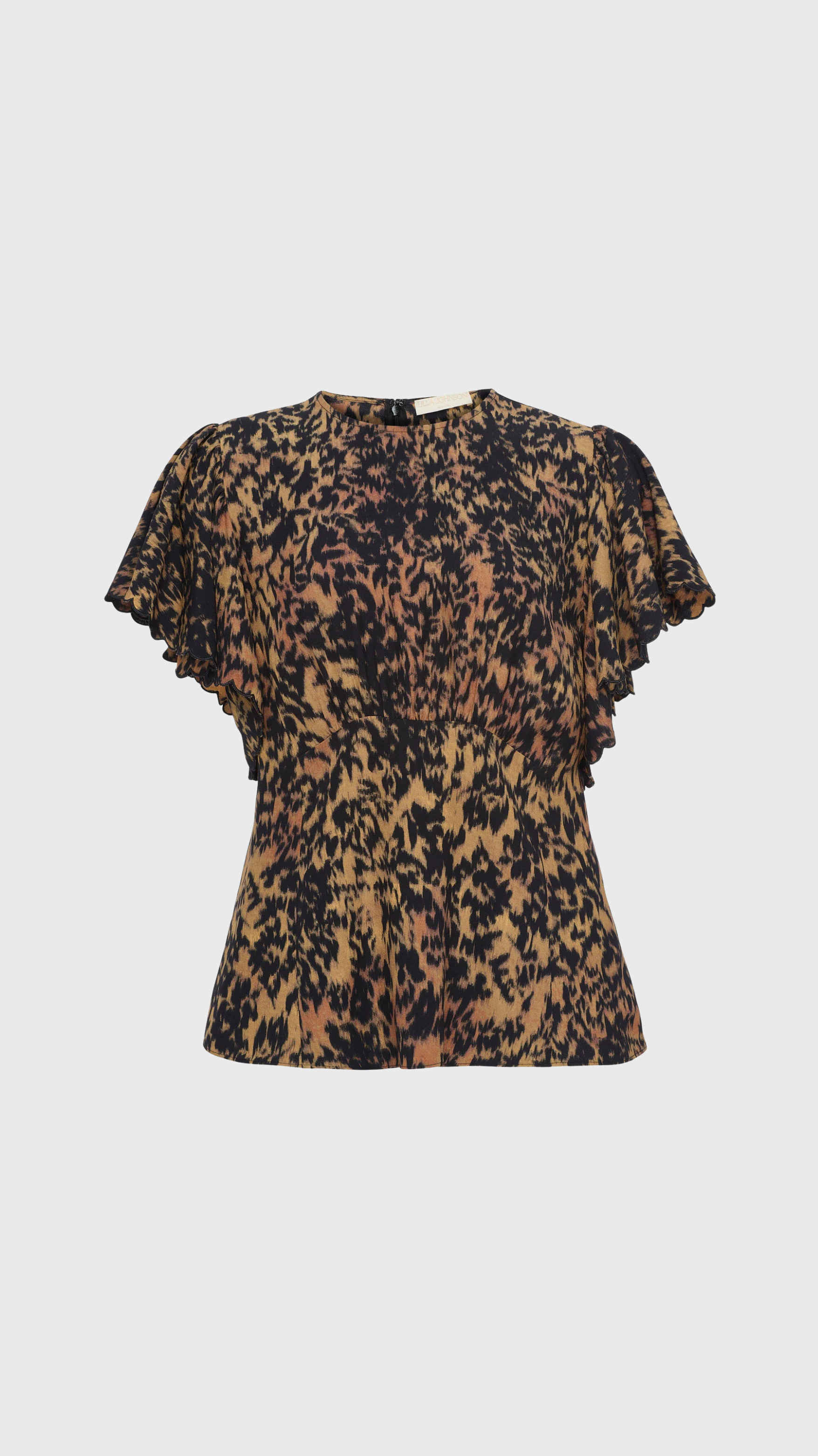 Ulla Johnson Nejma Flutter Sleeve Blouse in Savannah