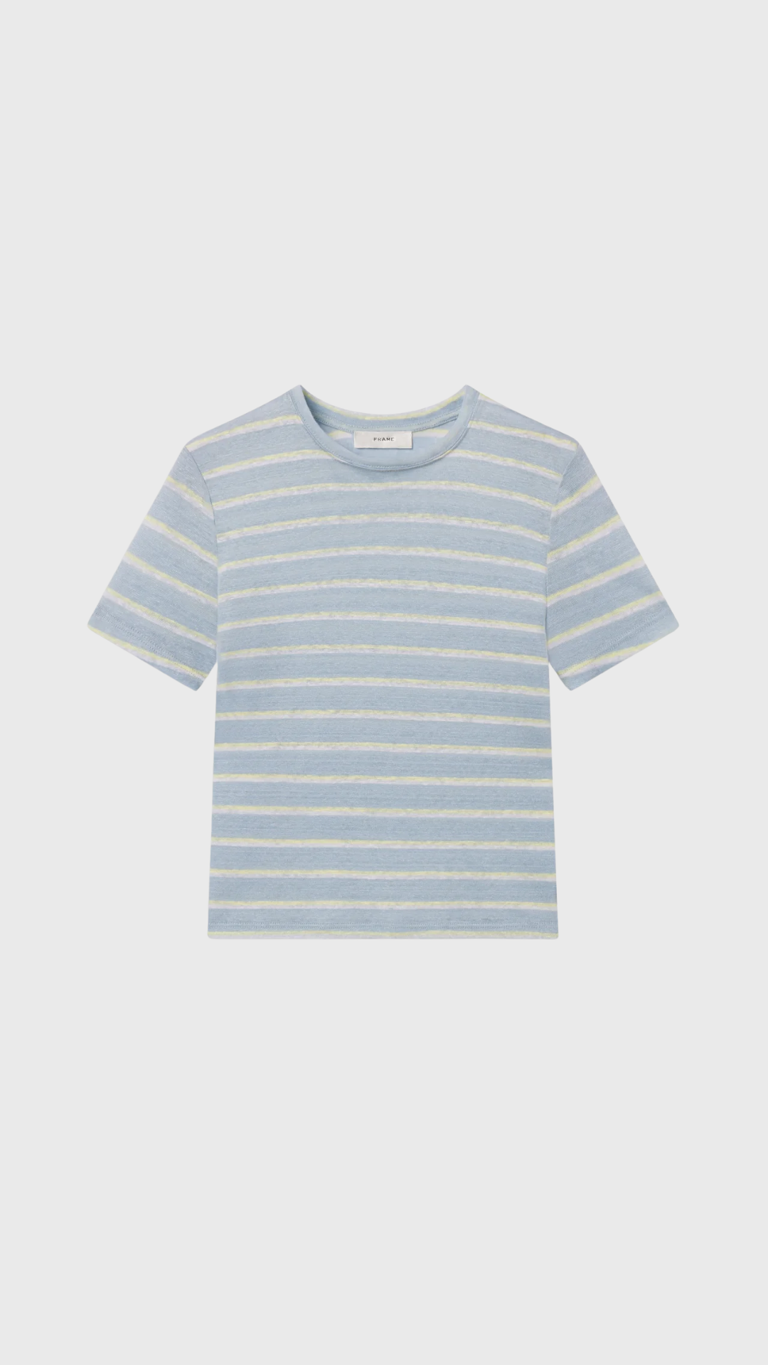 Frame The Linen Baby Tee in Chambray Blue Multi