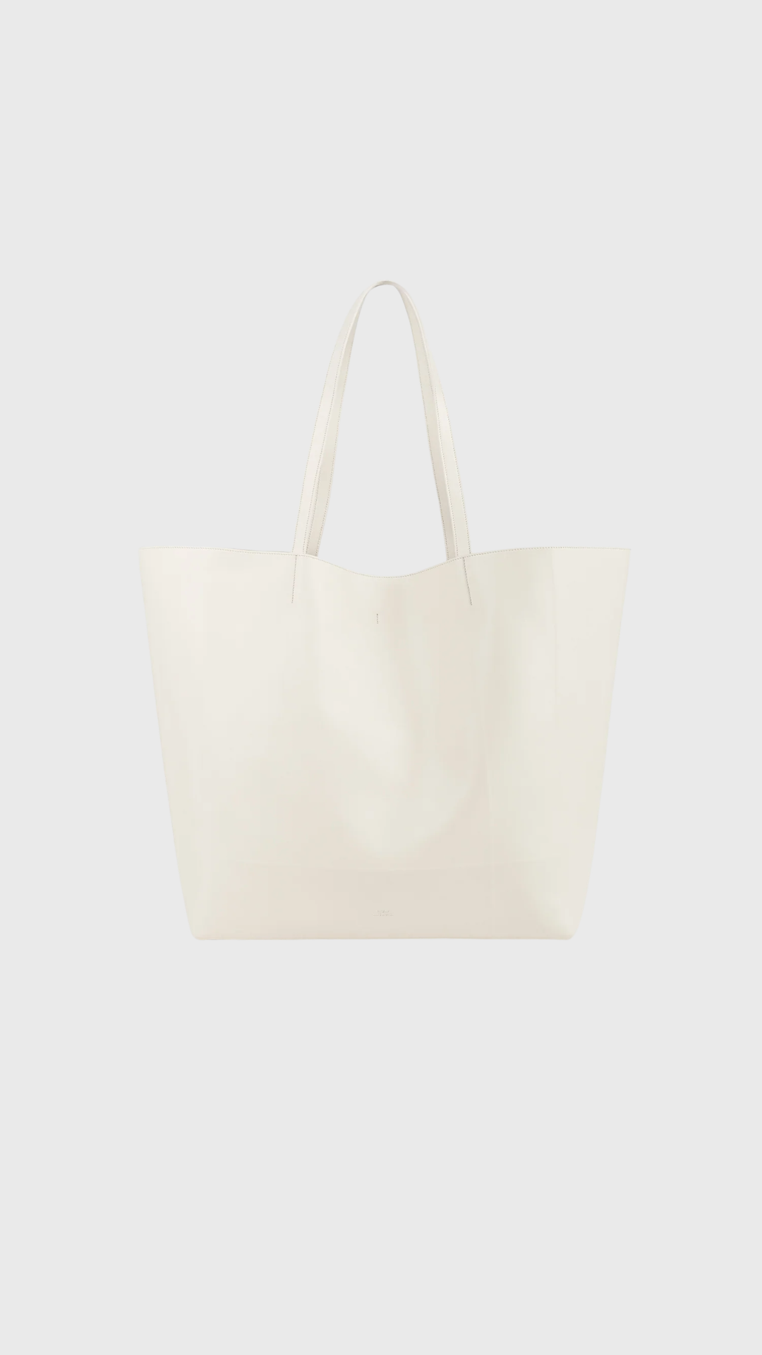 Toteme Roam Leather Tote in Stone