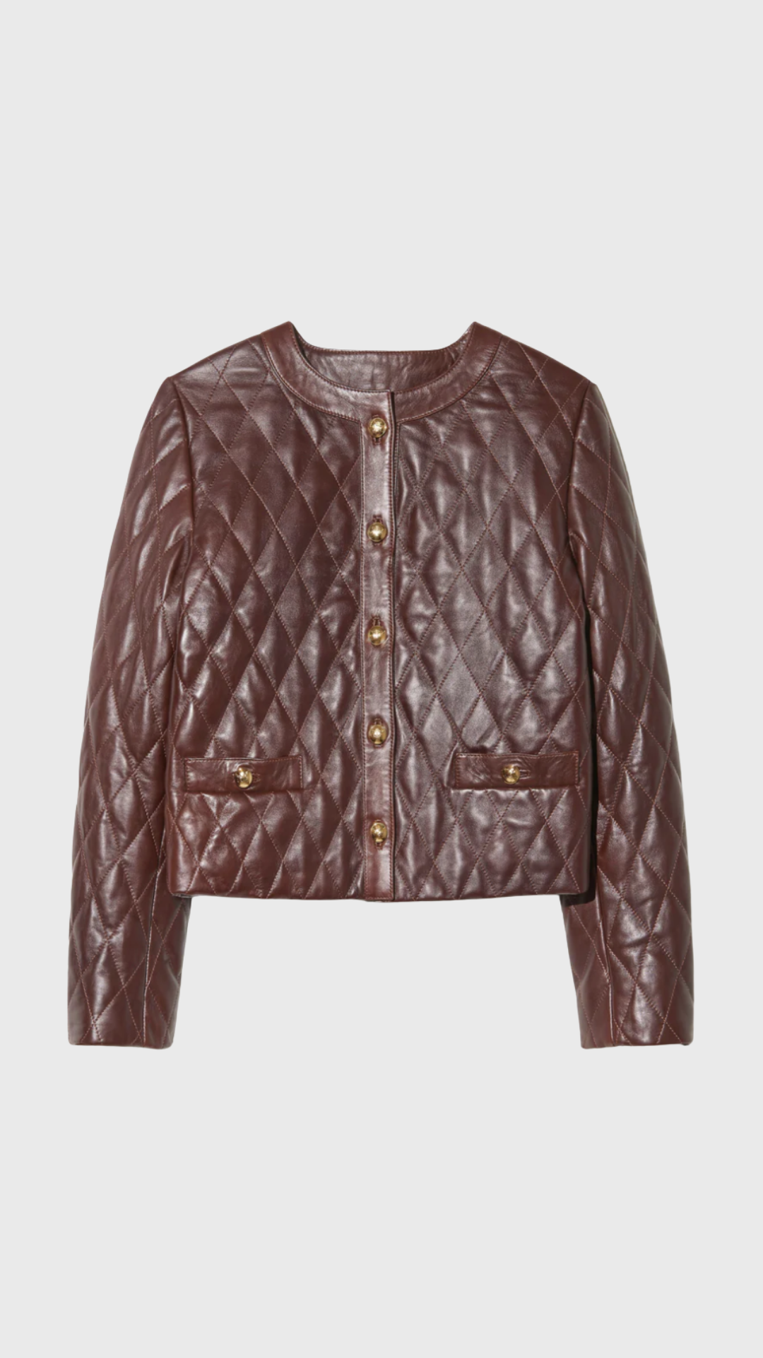 Nili Lotan Amy Leather Jacket in Bordeaux