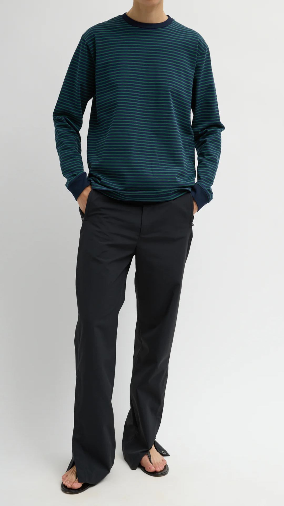 Tibi Tech Suiting Mark Trouser in Black