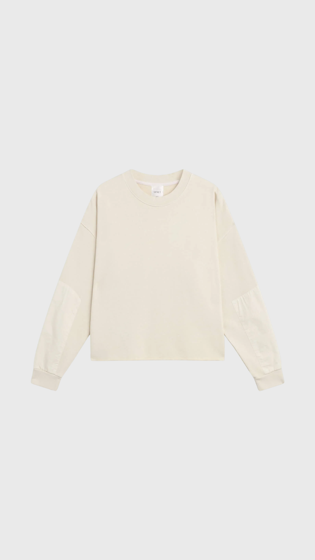 Leset Jamie Patch Crew in Chalk