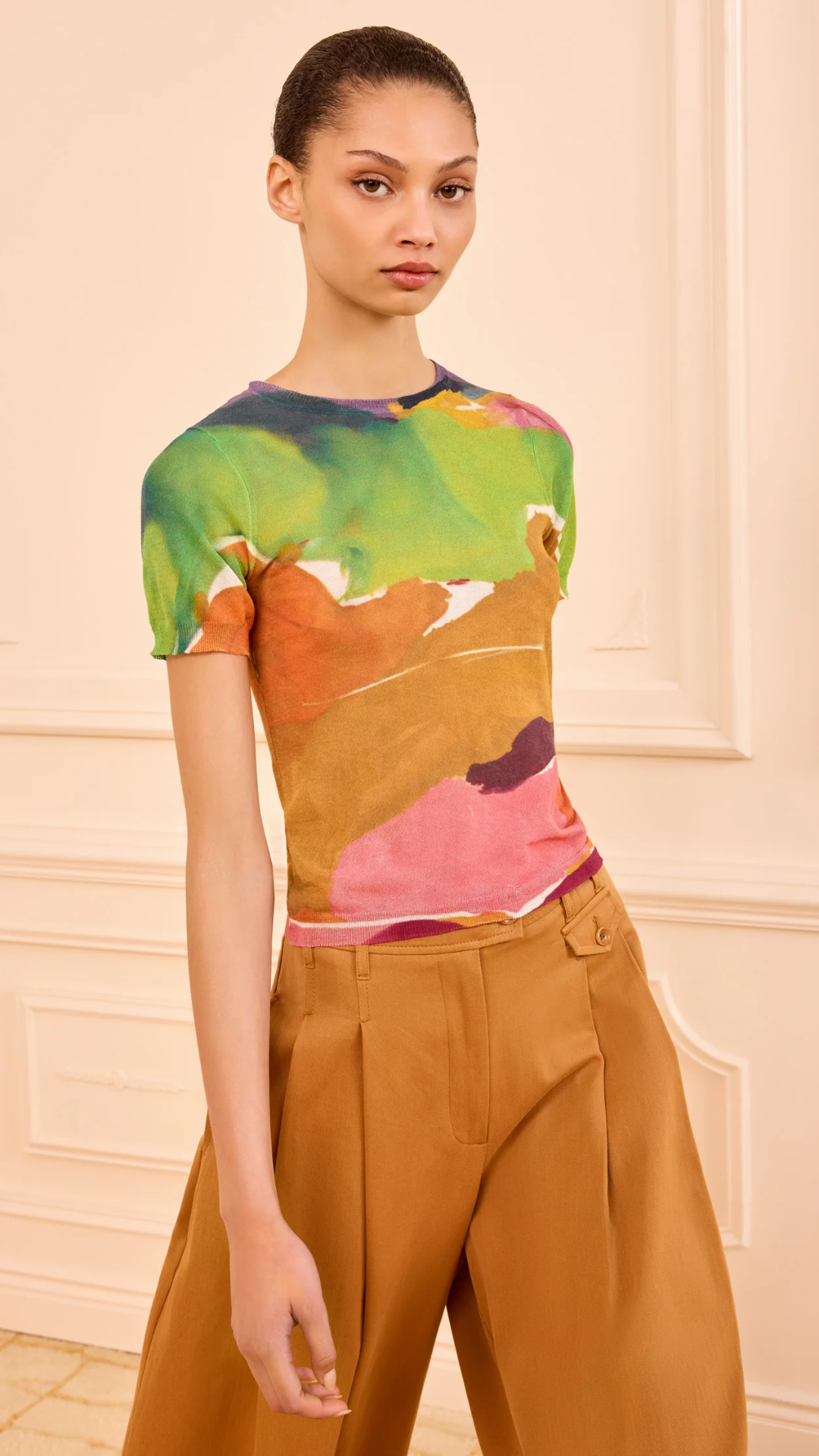 Ulla Johnson Sana Knit Top in Nature Abhors A Vacuum