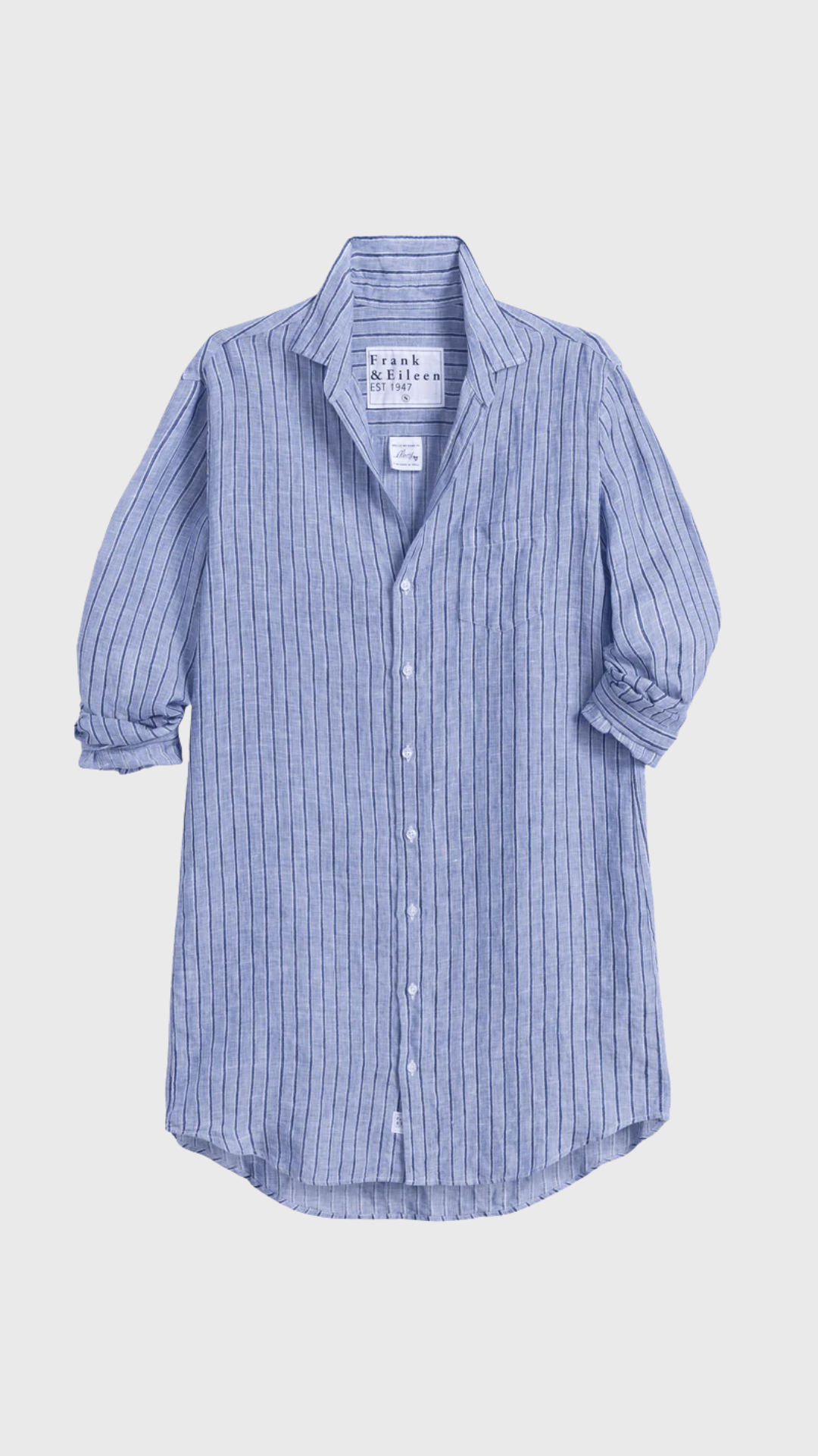 Frank & Eileen Mary Classic Shirtdress in Blue Navy Stripe