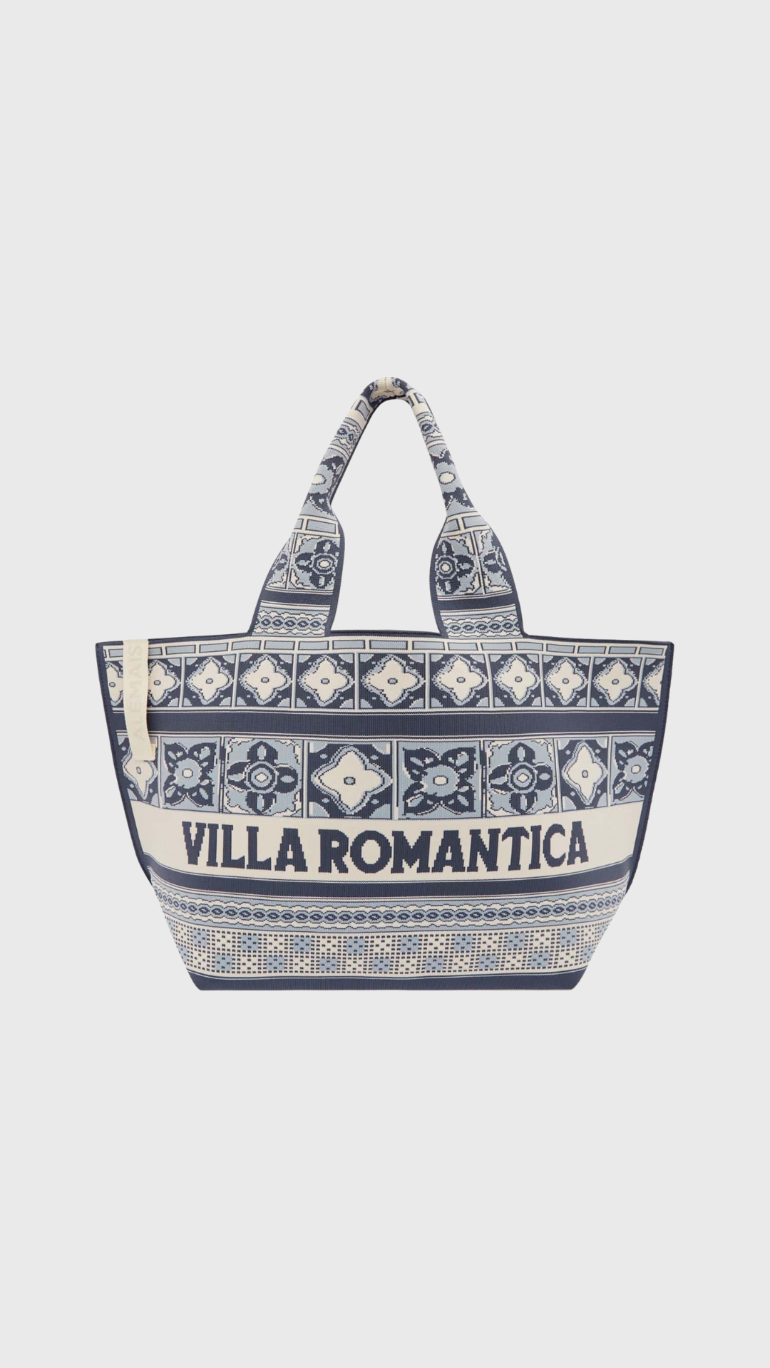 Alemais Villa Romantica Jacquard Tote in Blue