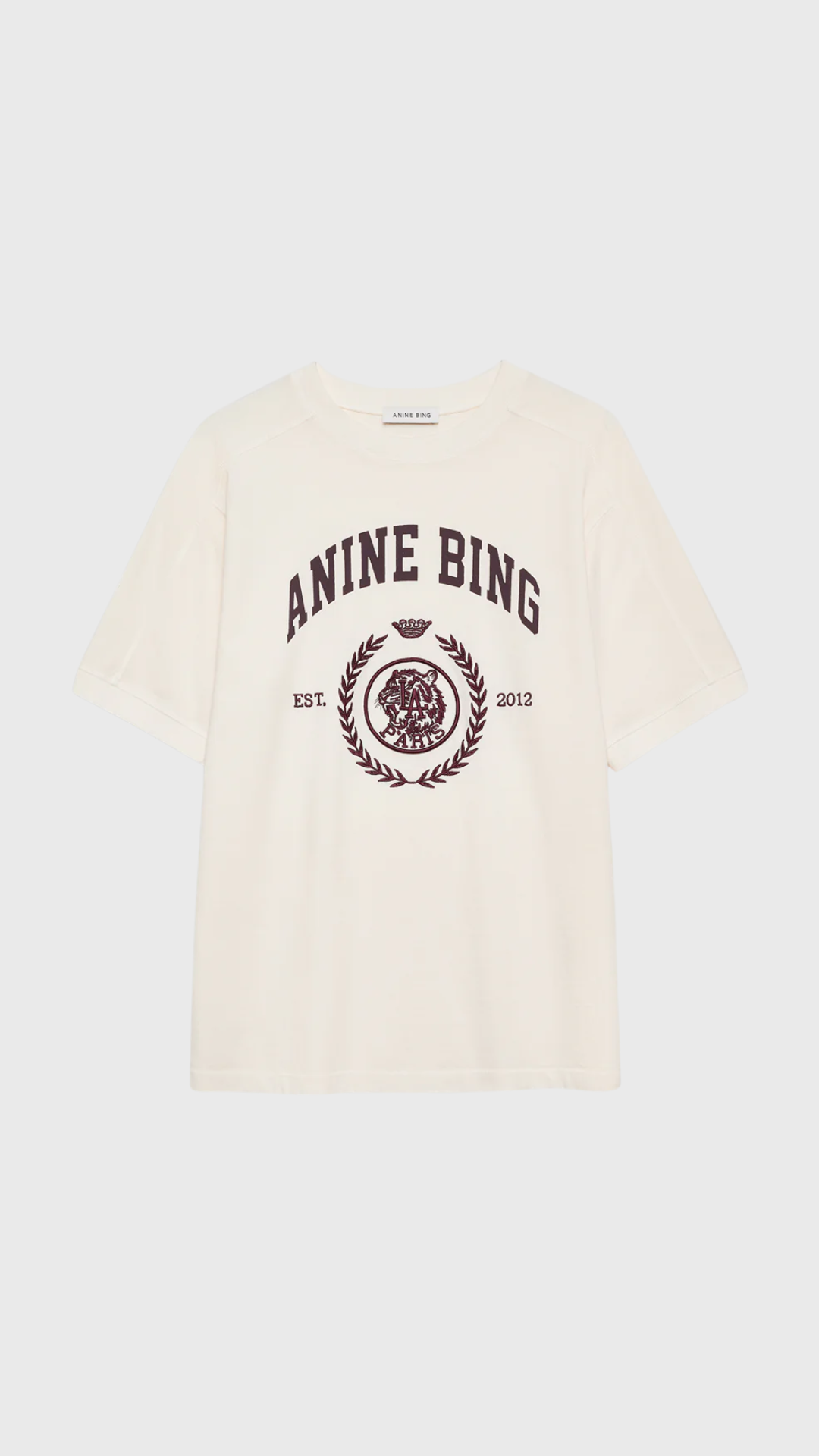 Anine Bing Jaylin Tee Collegiate in Cream