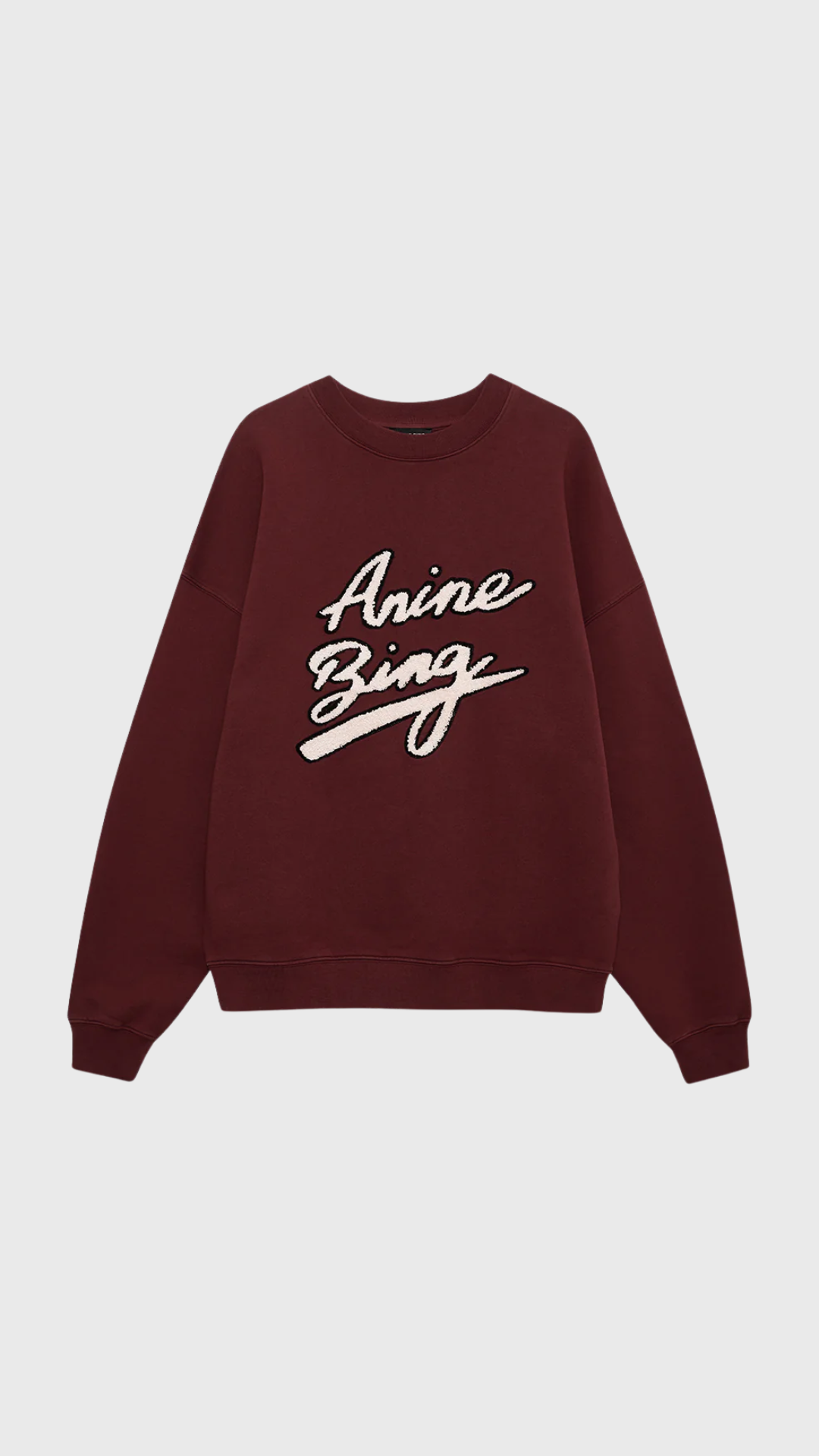 Anine Bing Miles Sweatshirt in Burgundy