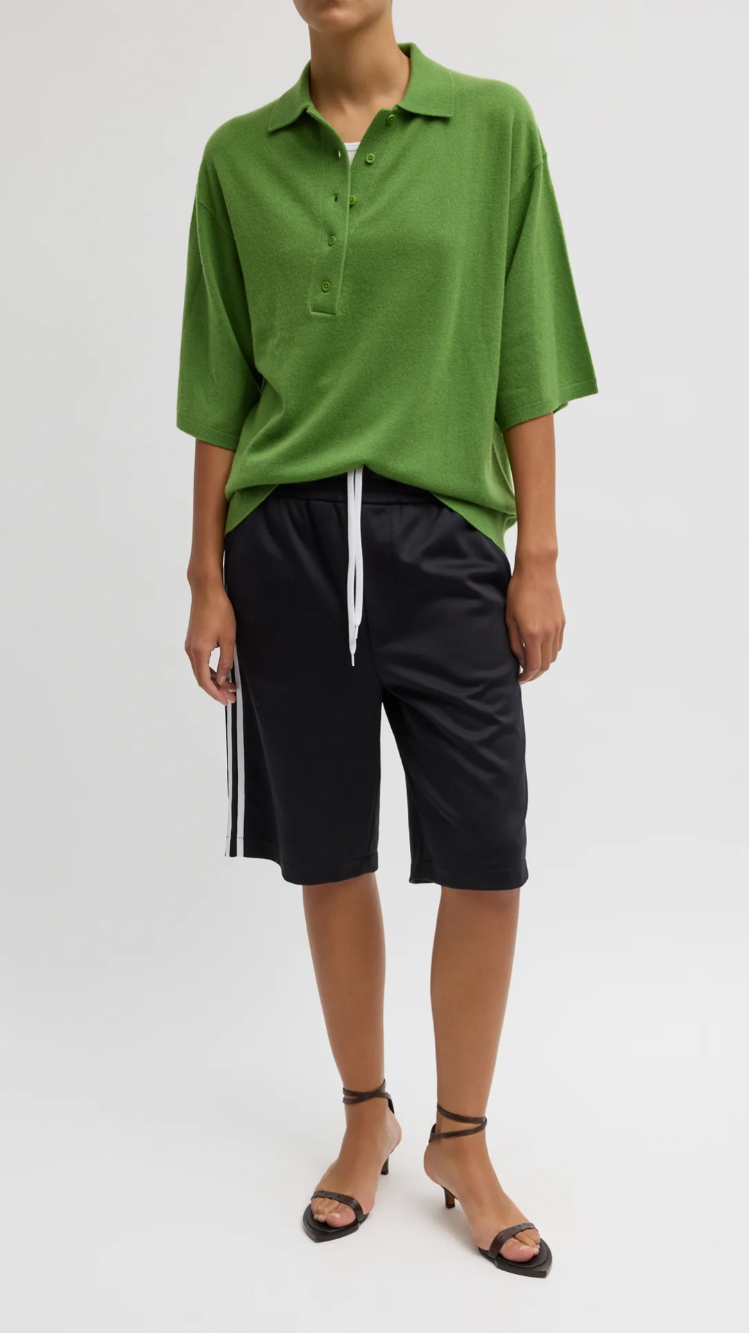 Tibi Oversized Easy T Polo in Avocado