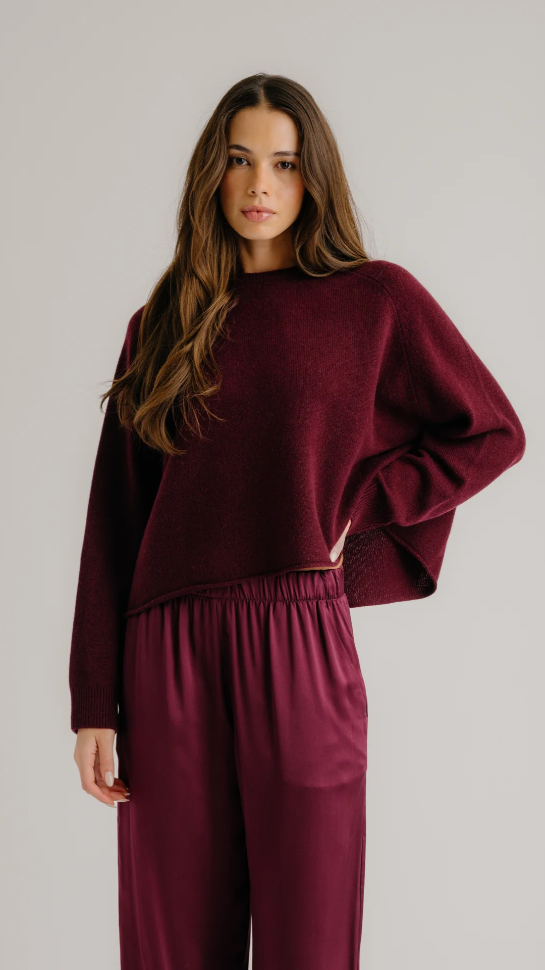 Sablyn Riya Saddle Raglan Crewneck Sweater