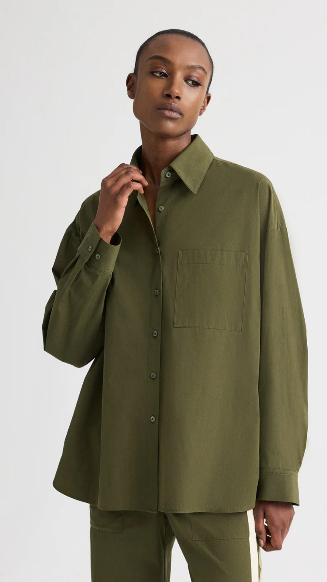 TWP Something Borrowed Shirt in Military