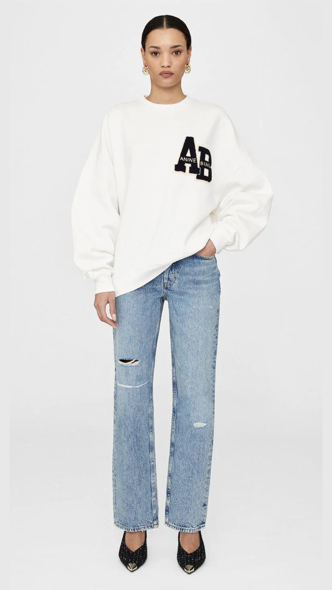 Anine Bing Miles Sweatshirt Letterman